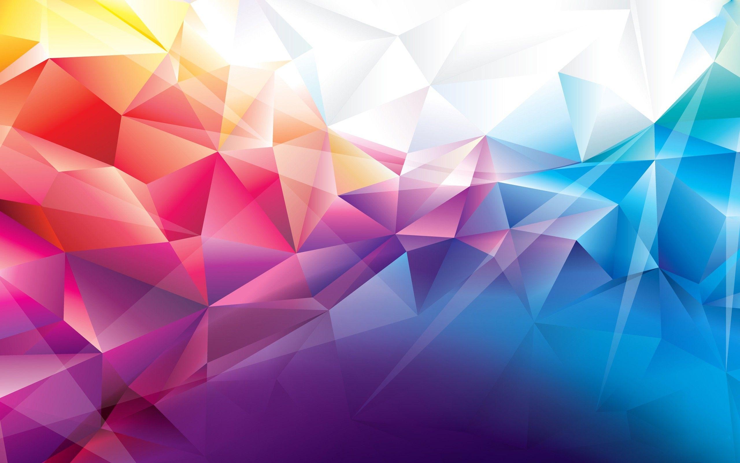 2560x1600 Wallpaper polygon, 4k, HD wallpaper, orange, red, blue, background, pattern, Abstract, Desktop