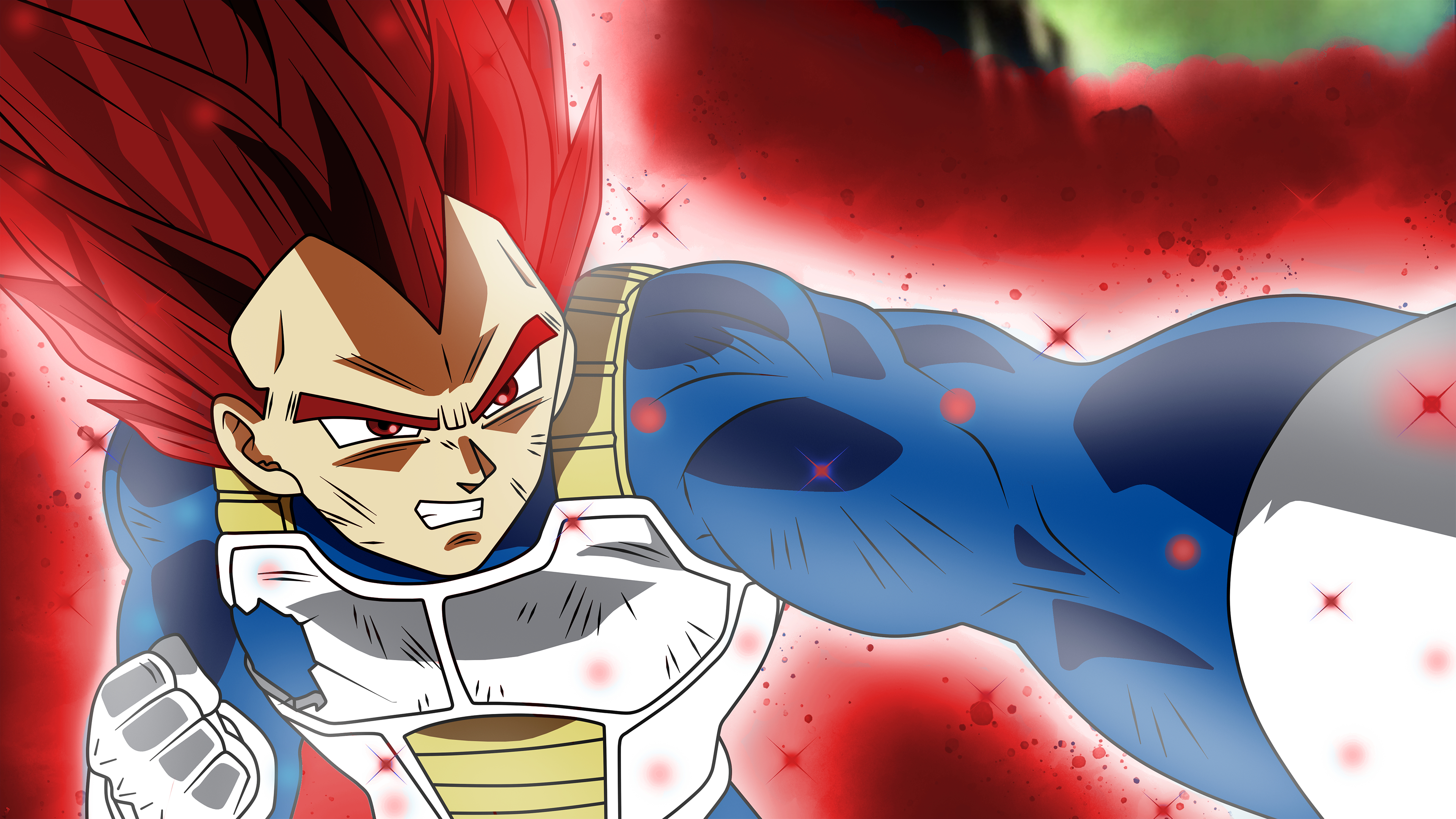 3840x2160 Vegeta Red Wallpaper, Desktop