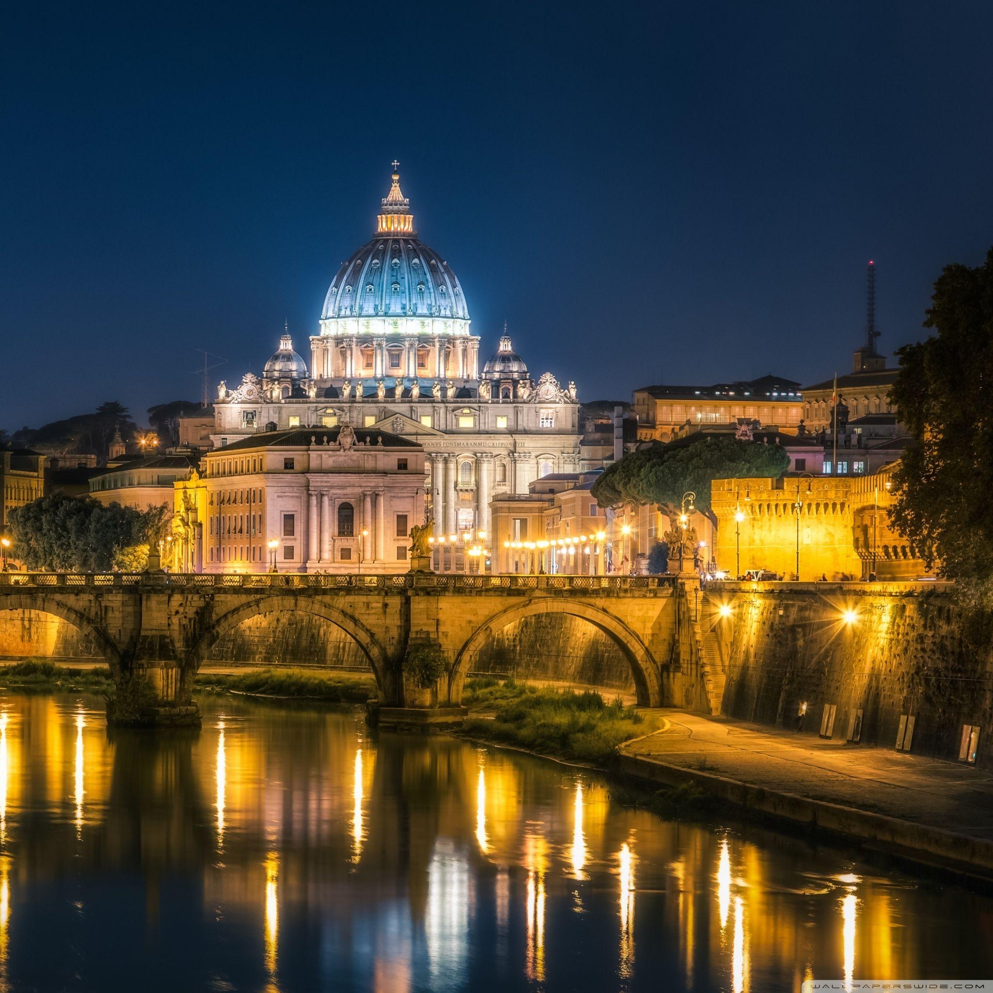 2050x2050 Vatican City at Night ❤ HD Desktop Wallpaper for 4K Ultra HD TV, Phone