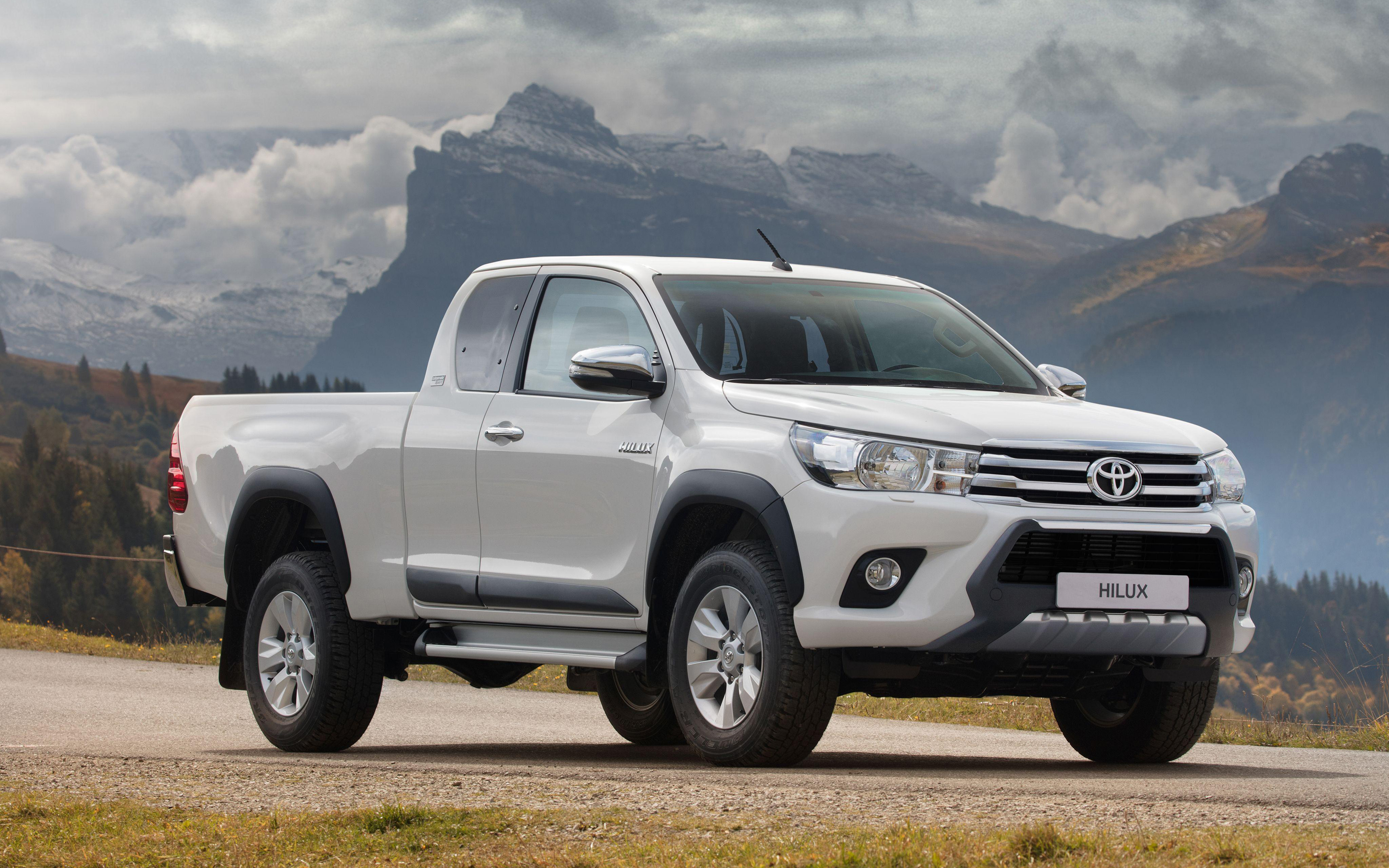 3840x2400 Download wallpaper Toyota Hilux Xtra Cab, 4k, 2018 cars, pickups, new Hilux, Toyota for desktop with resolution. High Quality HD picture wallpaper, Desktop