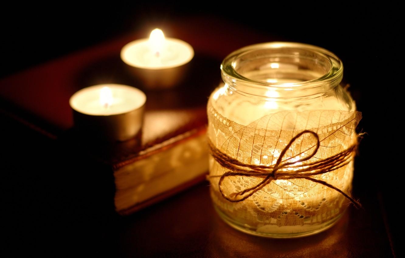 1340x850 Wallpaper background, fire, Wallpaper, candles, rope, Bank, book, Desktop