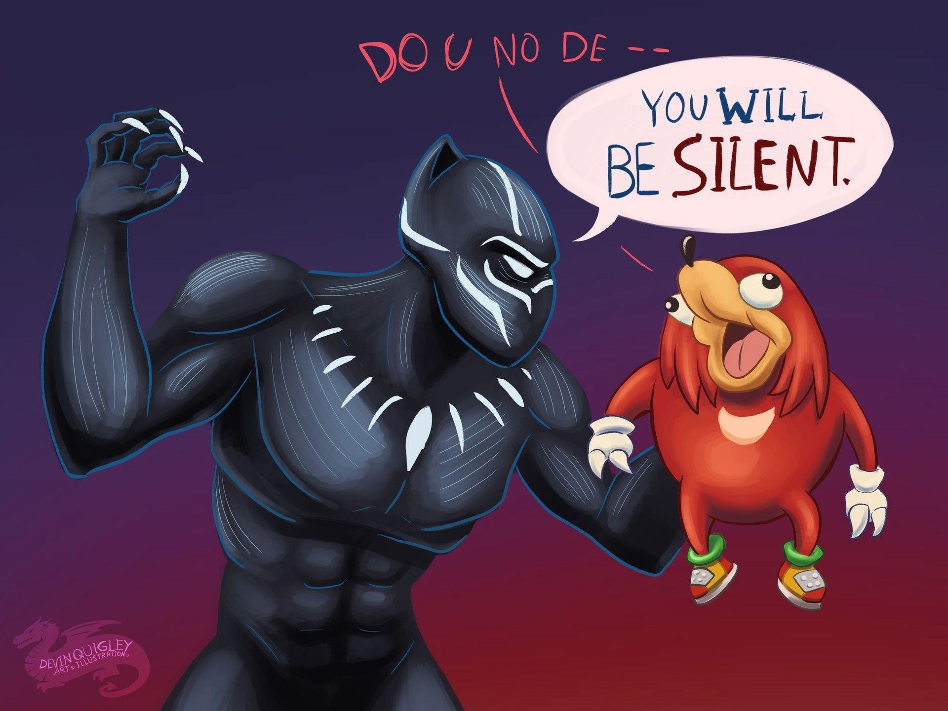 1920x1440 Black Panther vs Ugandan Knuckles, Devin Quigley, Desktop