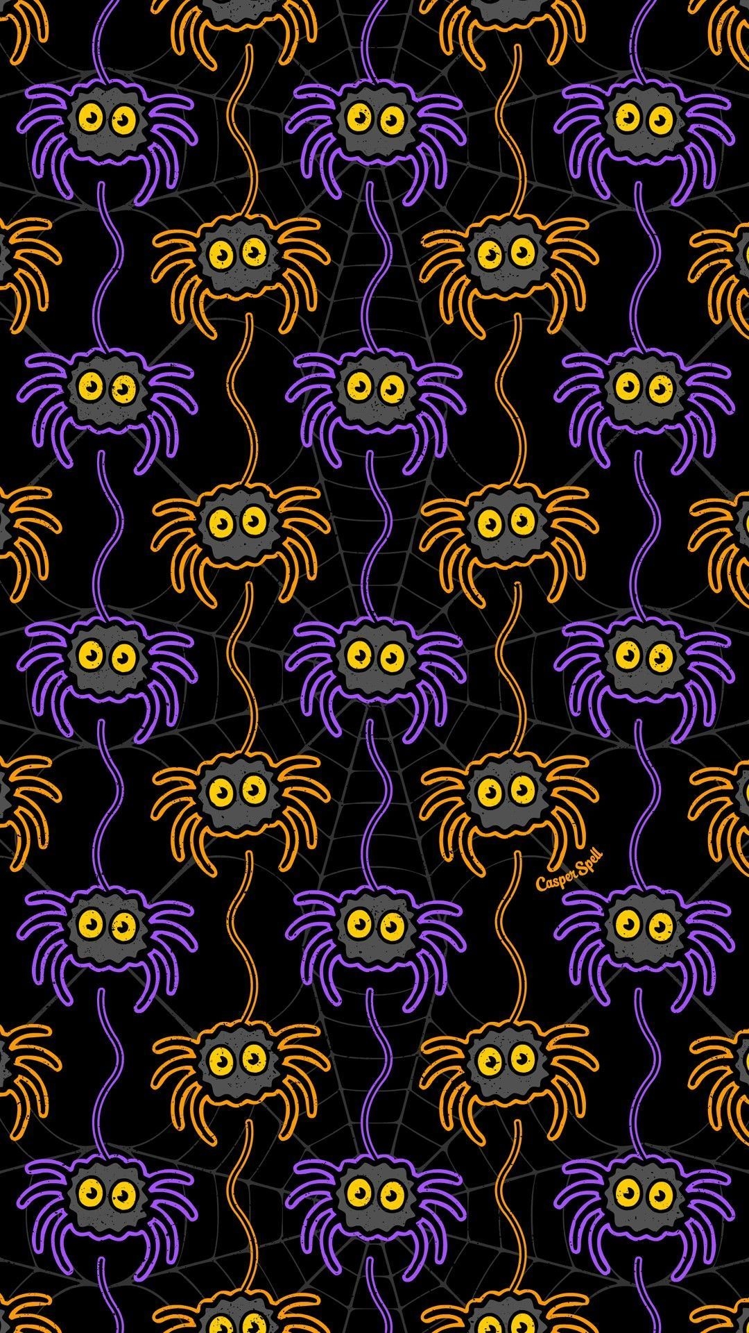 1080x1920 Cute Halloween Spider Wallpaper, Phone