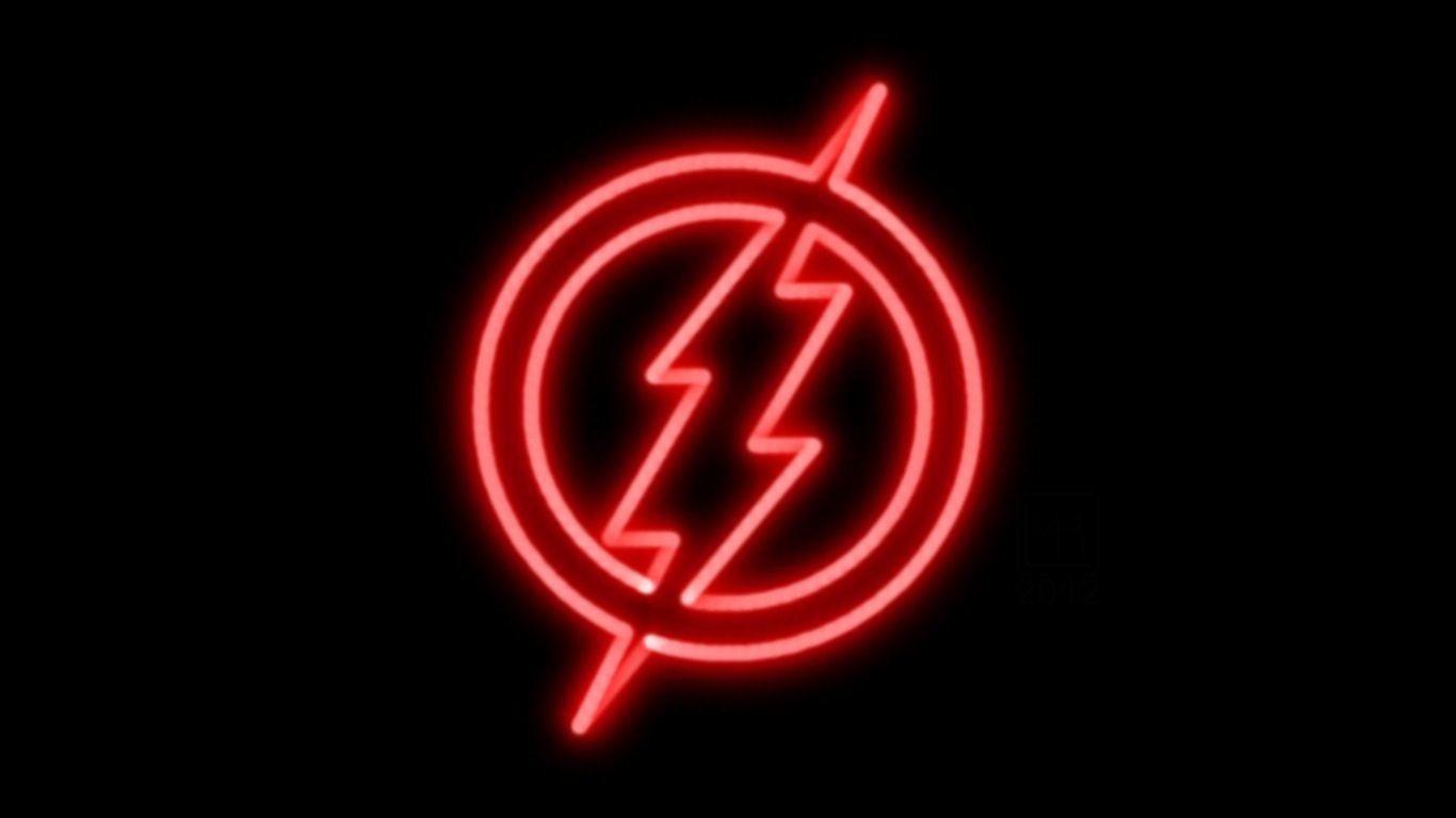 1370x770 Kid Flash II Neon Symbol WP, Desktop