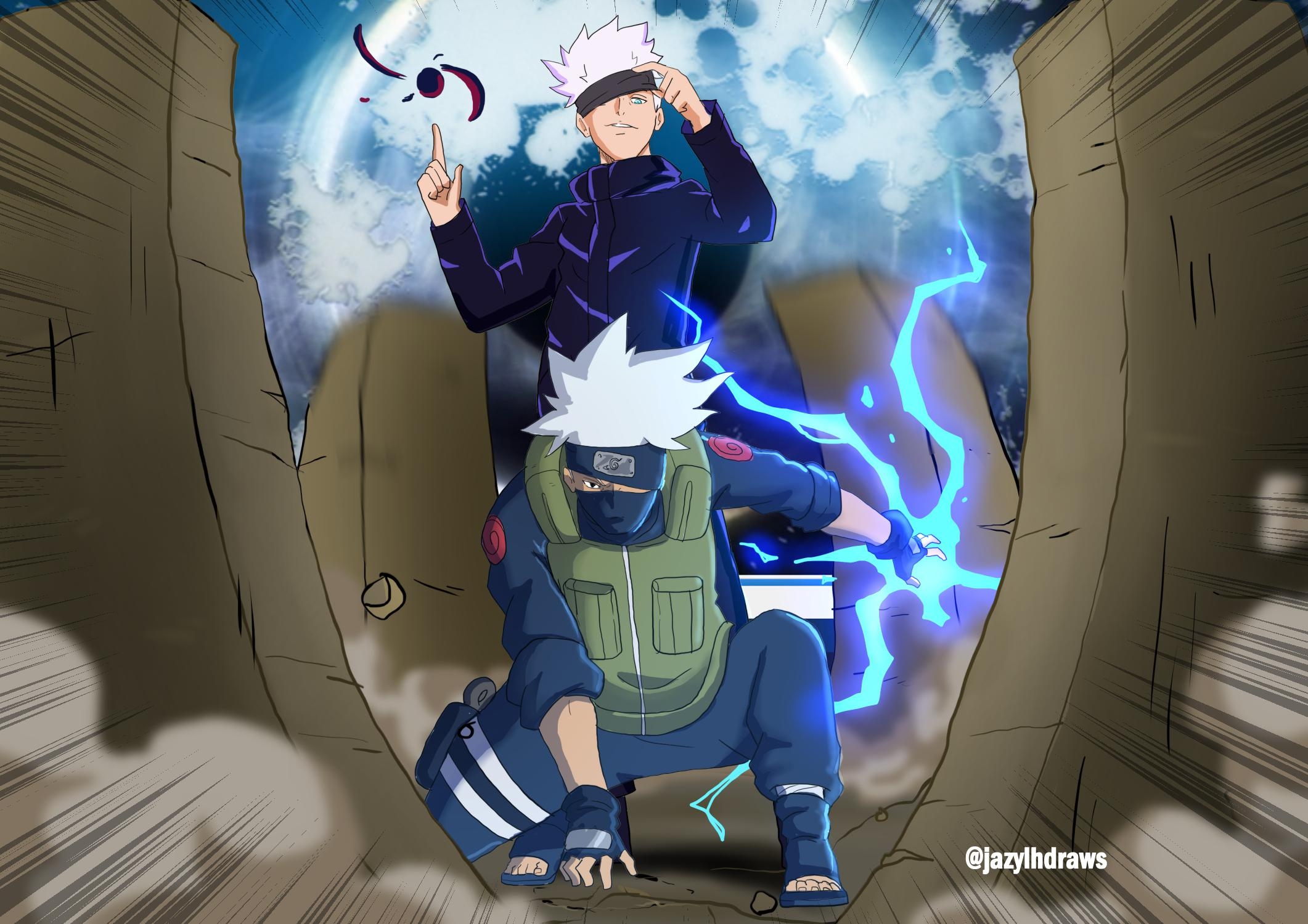 2130x1500 The Electrifying Sensei Duo & Kakashi. fan art by me.: AnimeART, Desktop