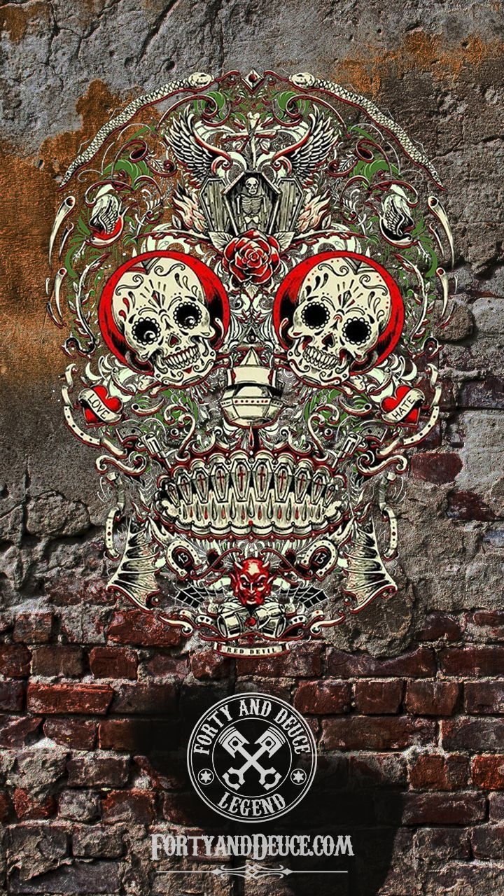 720x1280 Sugar Skull Los Muertos Phone Candy. iPhone Android Phones Smart Phone Phone Tablet Wallpaper Screensaver Mobile Samsung And Deuce iPhone Android Wallpaper, Phone