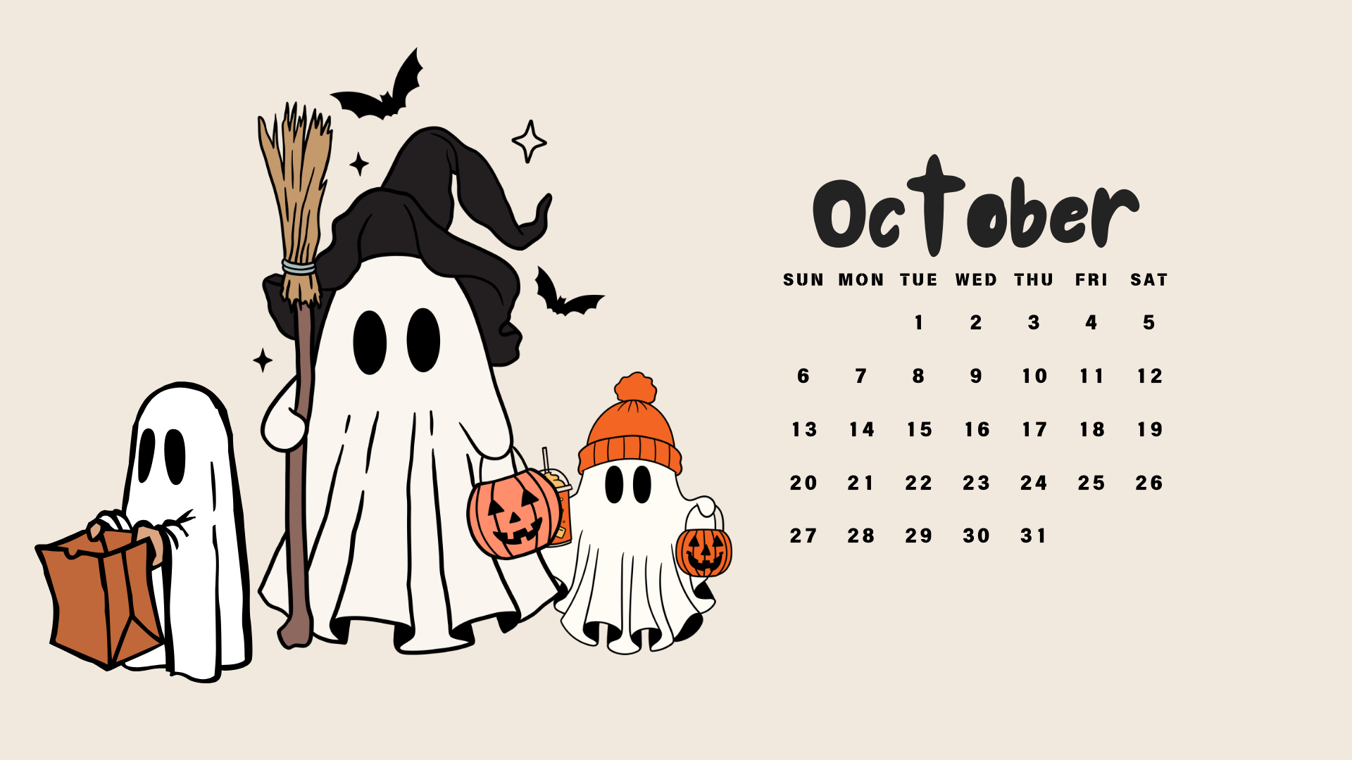 1920x1080 FREE OCTOBER 2024 DESKTOP CALENDAR, Desktop