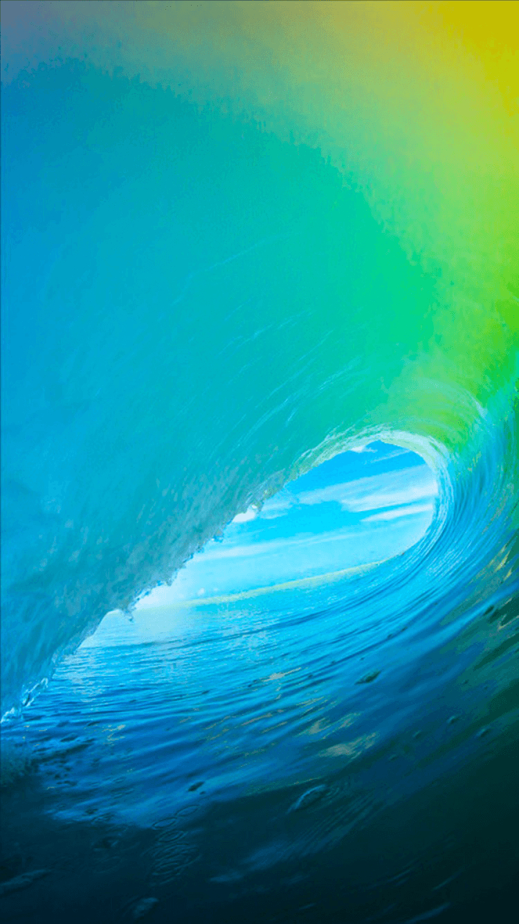 750x1340 iWallpaper new official iOS 9 wallpaper sea wave, Phone