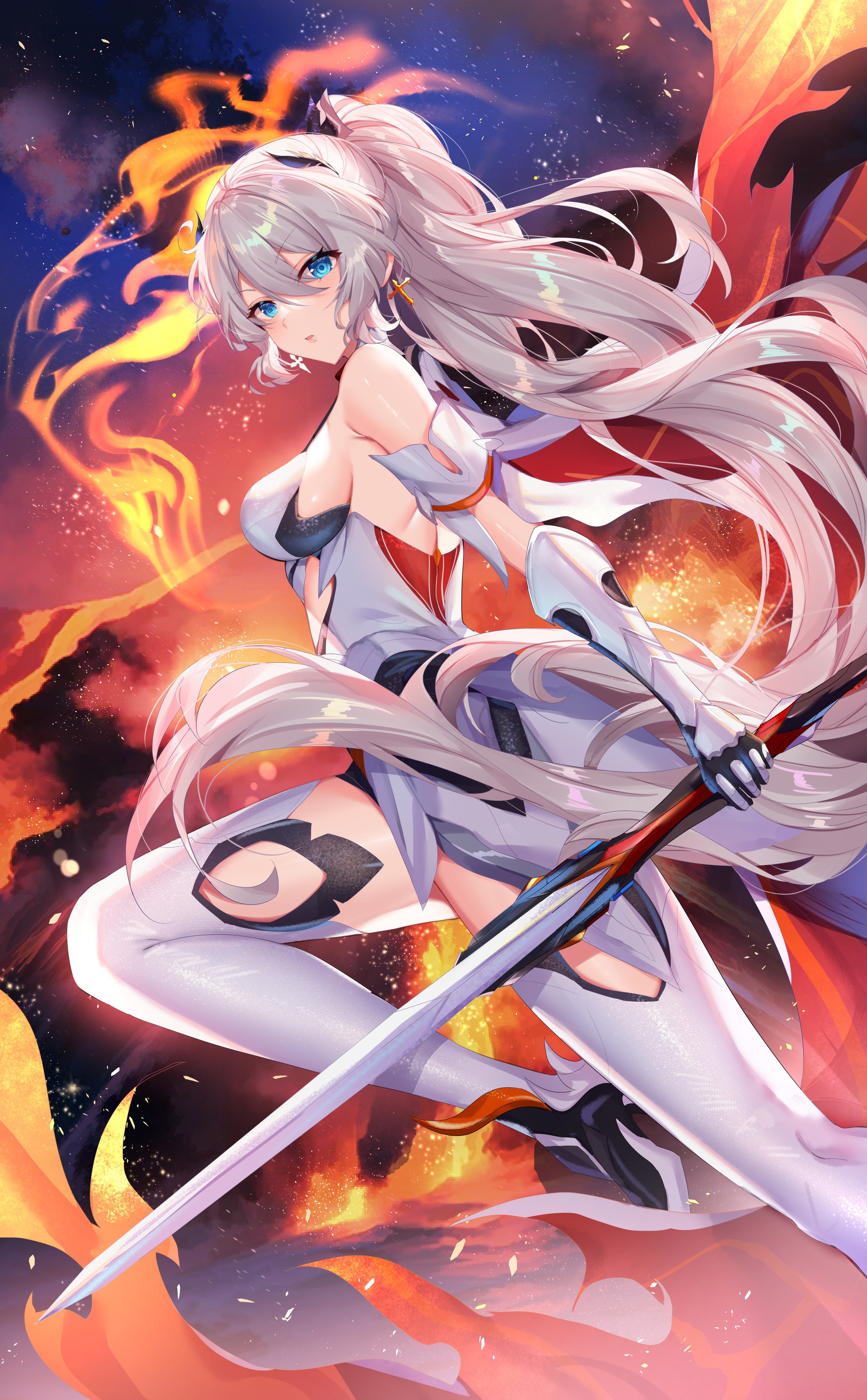 2930x4730 Herrscher of Flamescion Kaslana Anime Image Board, Phone