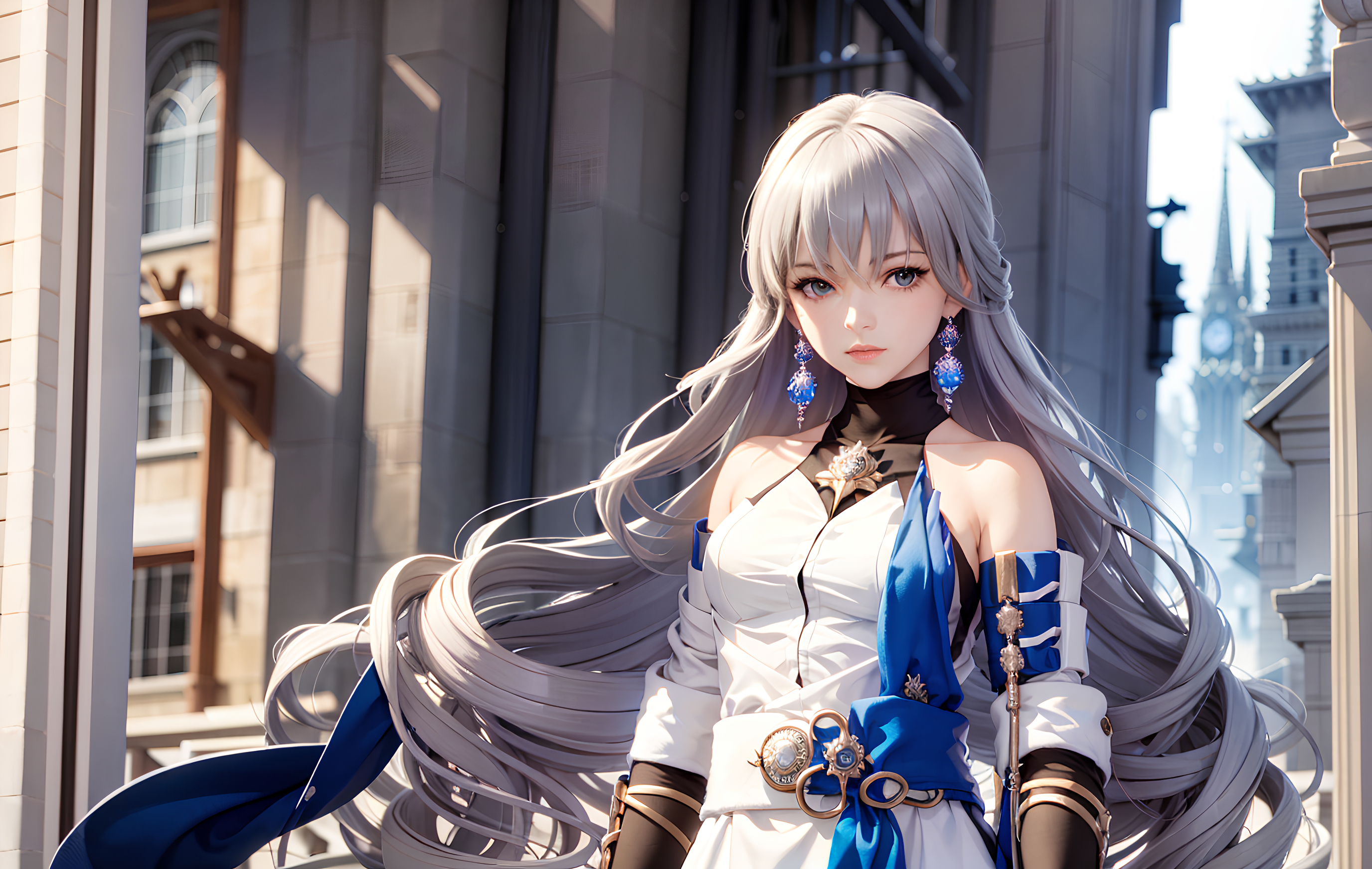 2760x1750 Wallpaper, ai art, Stable Diffusion, Bronya Zaychik, Honkai Star Rail, Honkai Impact 3rd, cathedral, realistic, Desktop