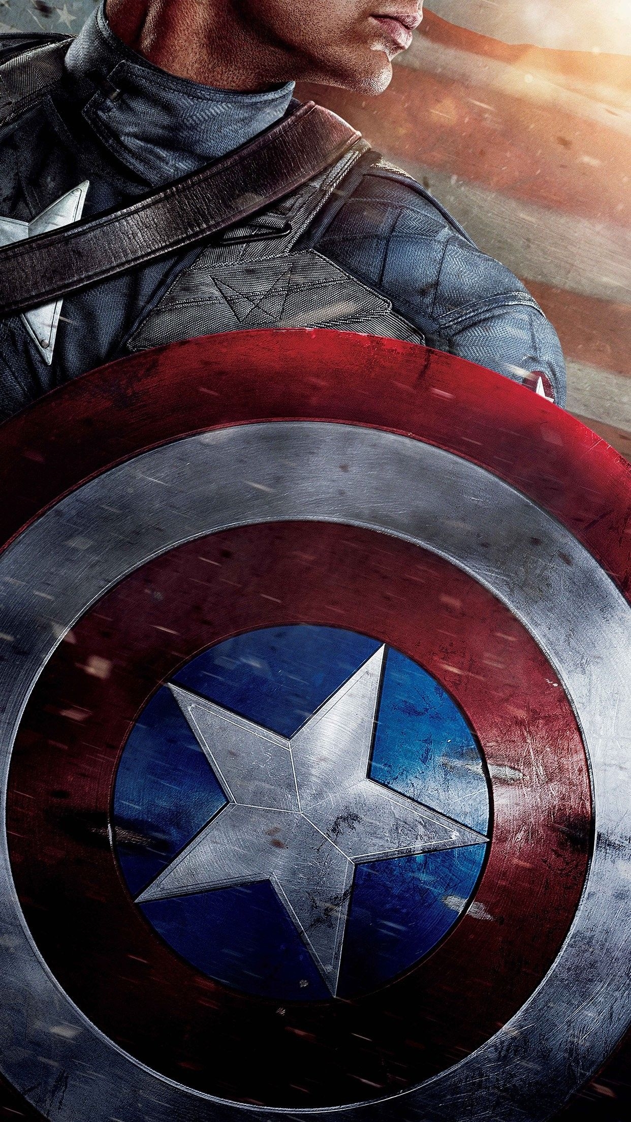 1250x2210 Captain America Shield HD Wallpaper, Phone