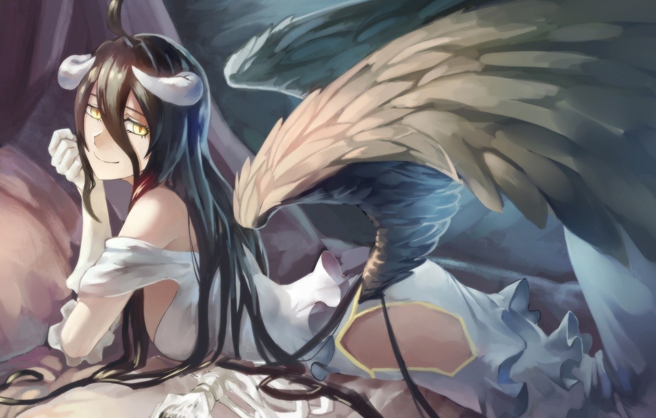 1340x850 Wallpaper anime, Overlord, Seen, Albedo image for desktop, section сэйнэн, Desktop
