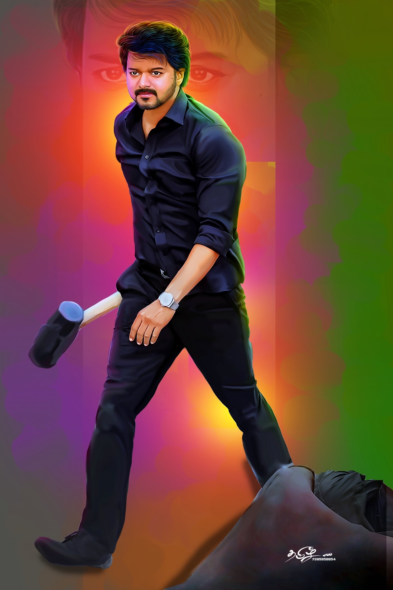 1370x2050 VIJAY HD - #Thalapathy #Varisu Digital Art, Phone