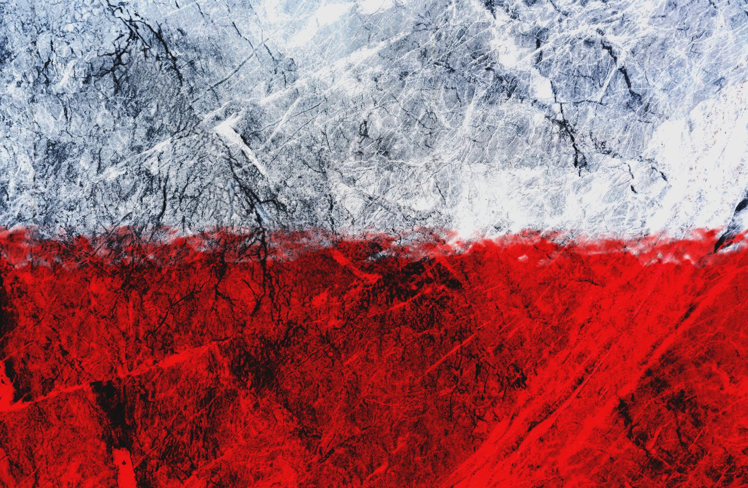 2500x1640 A Stone Wall as a Polish Flag, a abstract wallpaper I made for 11, Desktop