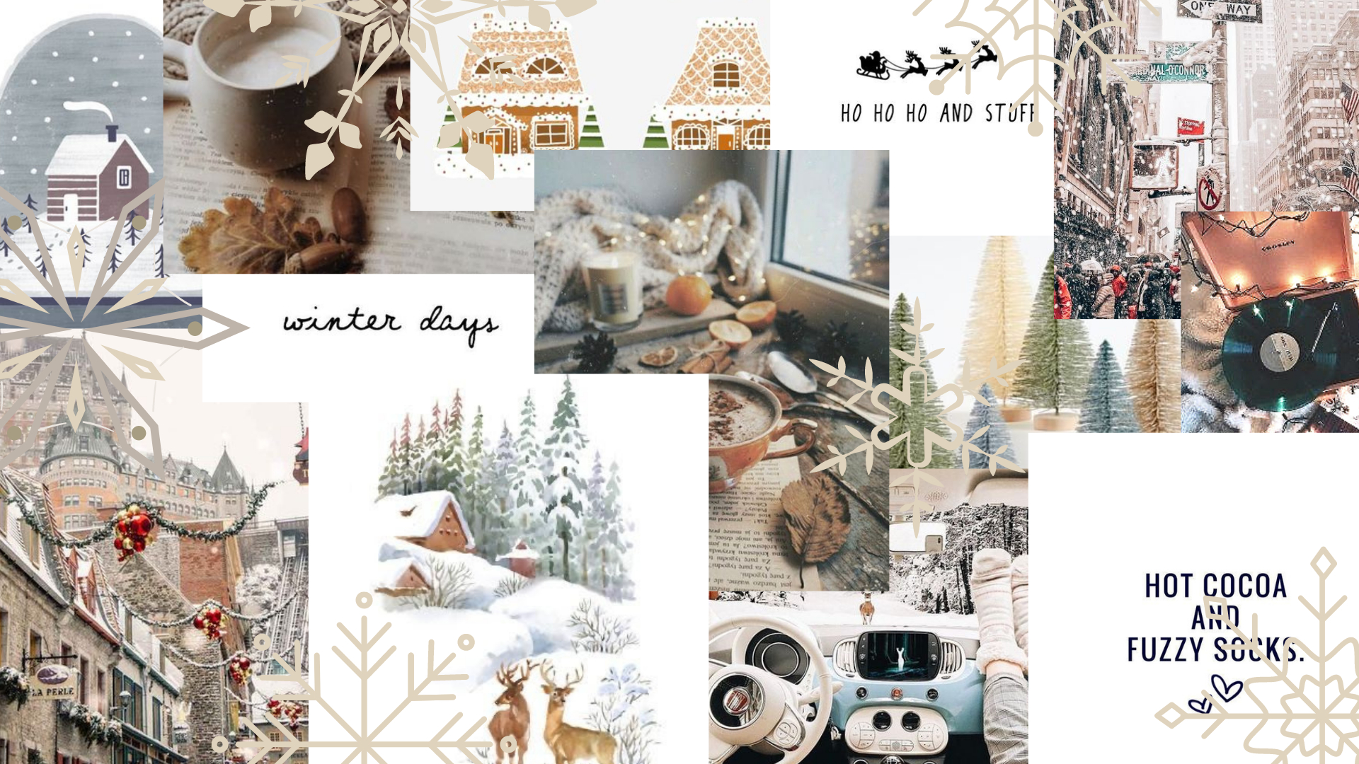 1920x1080 Aesthetic wallpaper laptop winter light. Winter collage wallpaper macbook, Macbook wallpaper, Wallpaper, Desktop