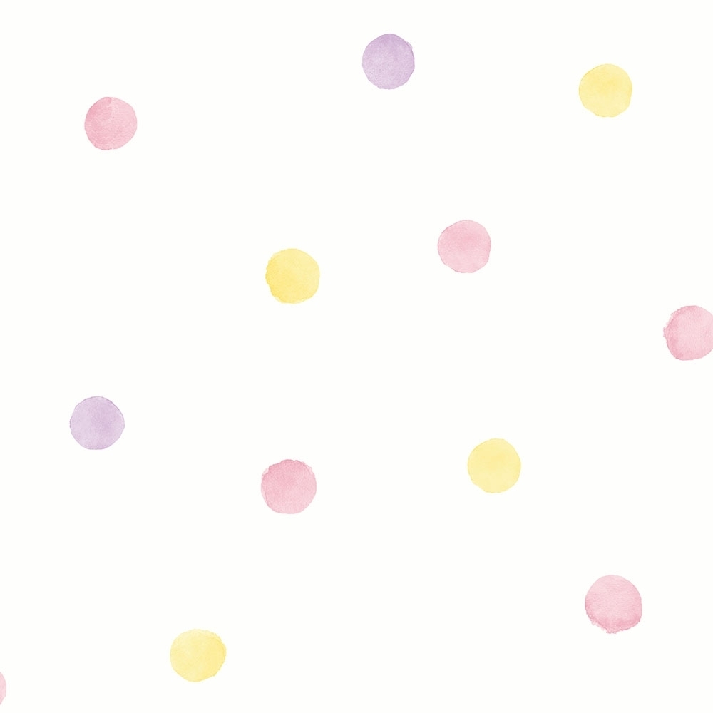 1000x1000 Spotty Polka Dot wallpaper in pink & yellow. I Love Wallpaper, Phone