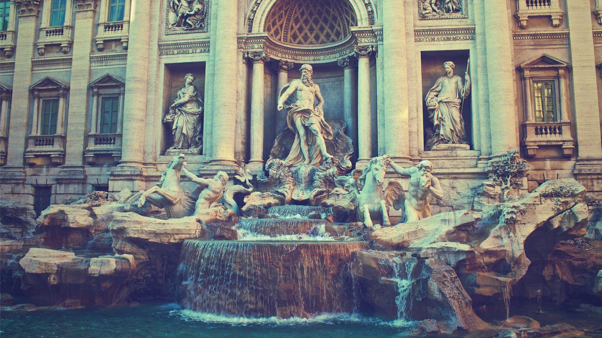 1930x1080 Trevi Fountain Rome HD Wallpaper. haircut. Trevi fountain rome, Desktop