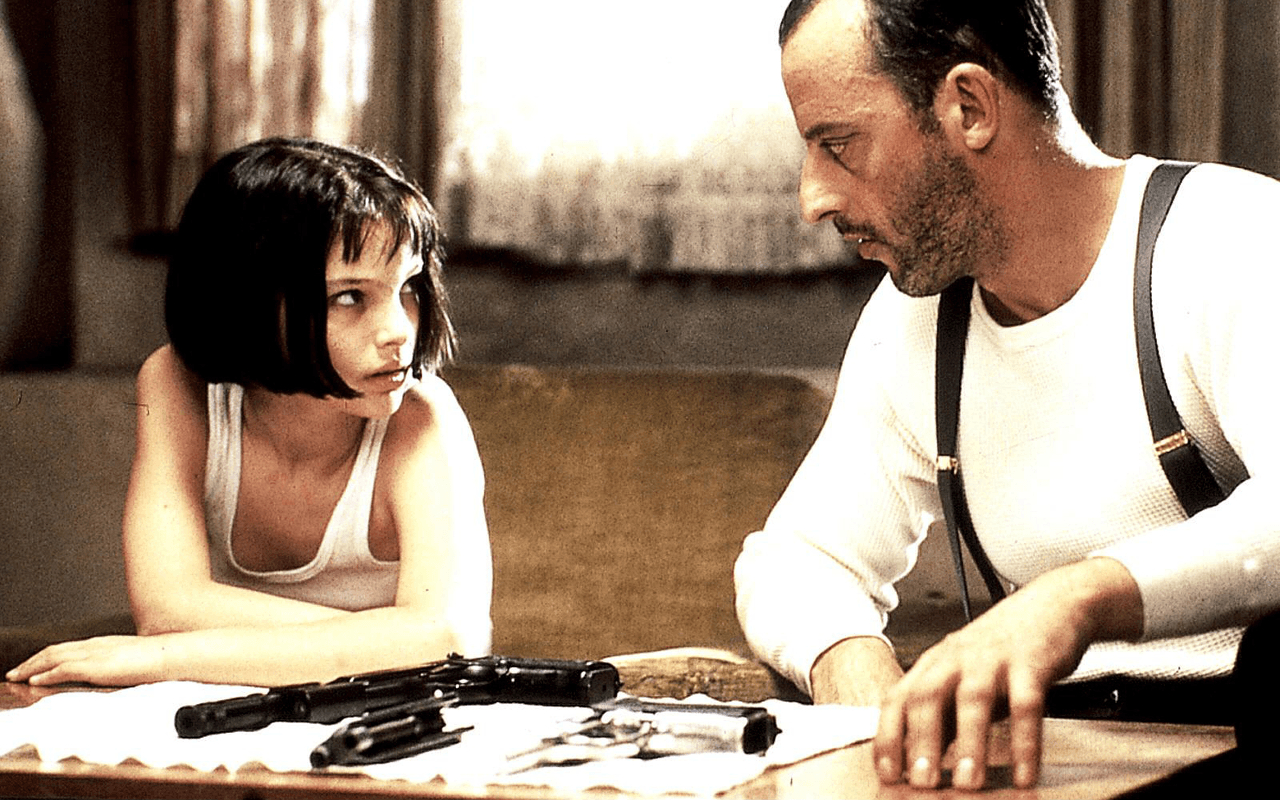 1280x800 Jean Reno Leon The Professional Natalie Portman Guns Movies, Desktop