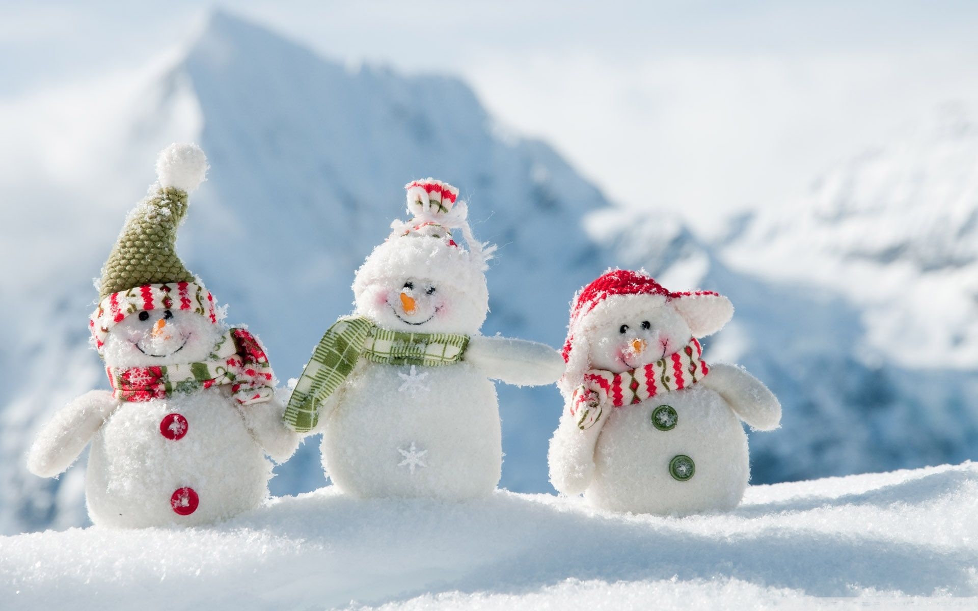 1920x1200 Winter Season Snow Snowmen Christmas HD Wallpaper, Desktop