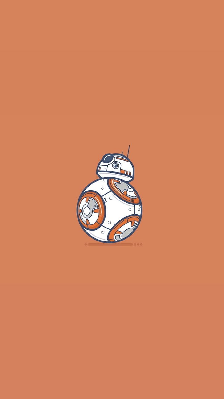 730x1300 HD wallpaper: robot, BB- material minimal, Star Wars. Wallpaper, Phone