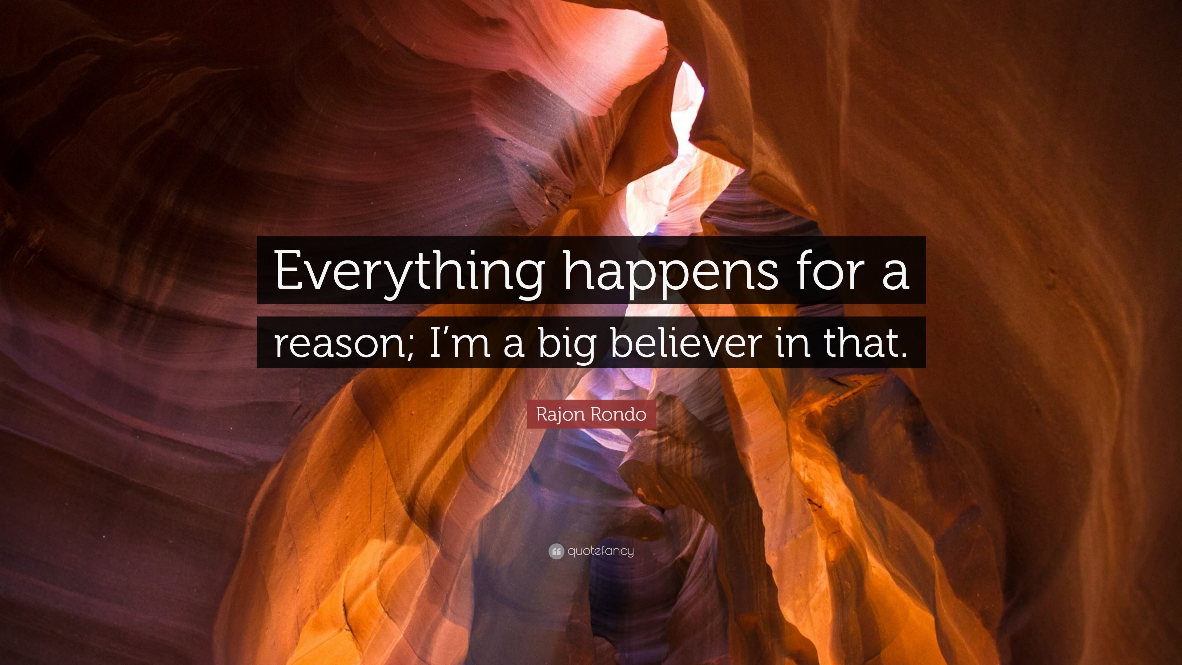 3840x2160 Rajon Rondo Quote: “Everything happens for a reason; I'm a big believer in that.”, Desktop