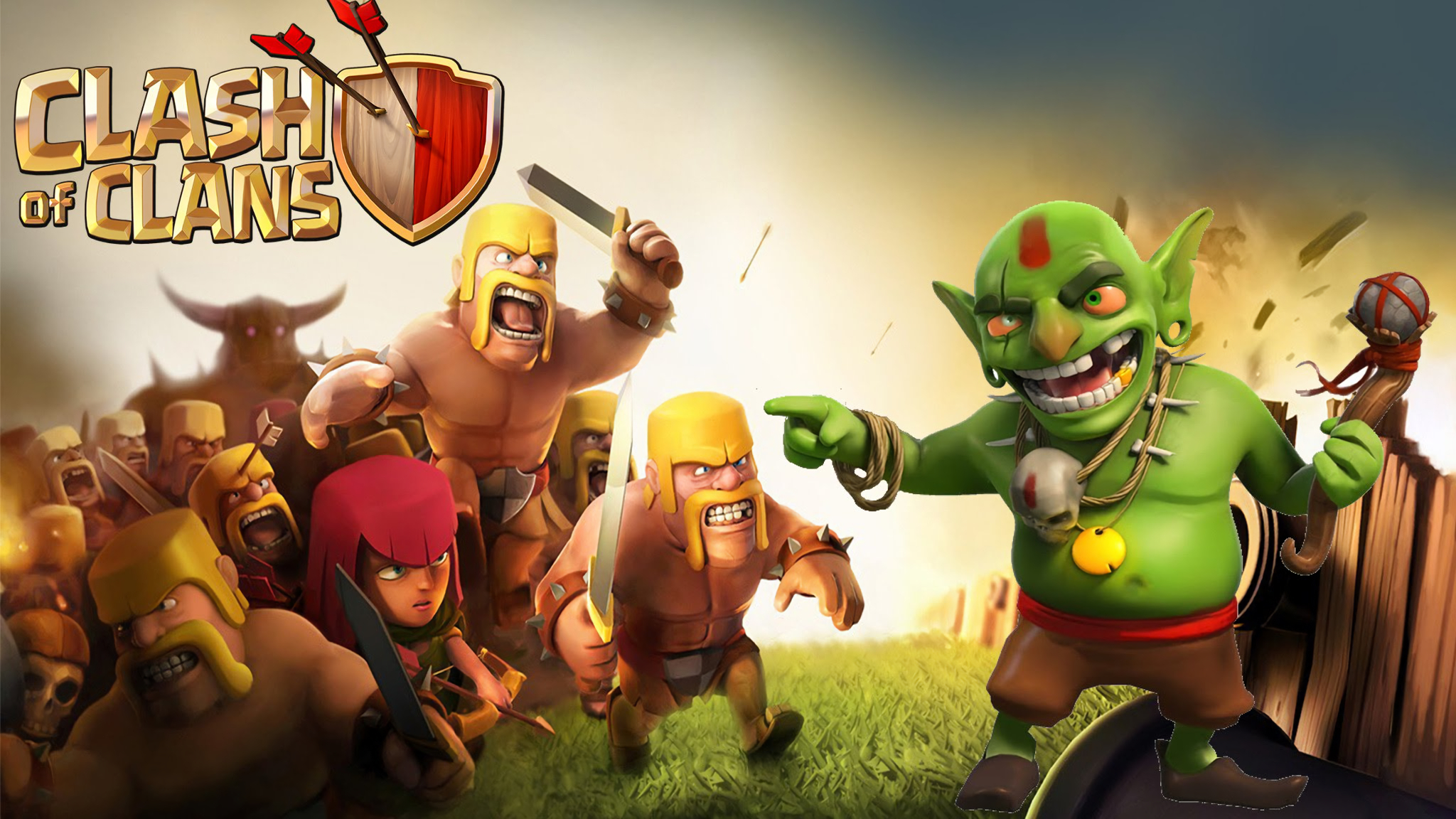 2050x1160 Video Game Clash of Clans HD Wallpaper, Desktop