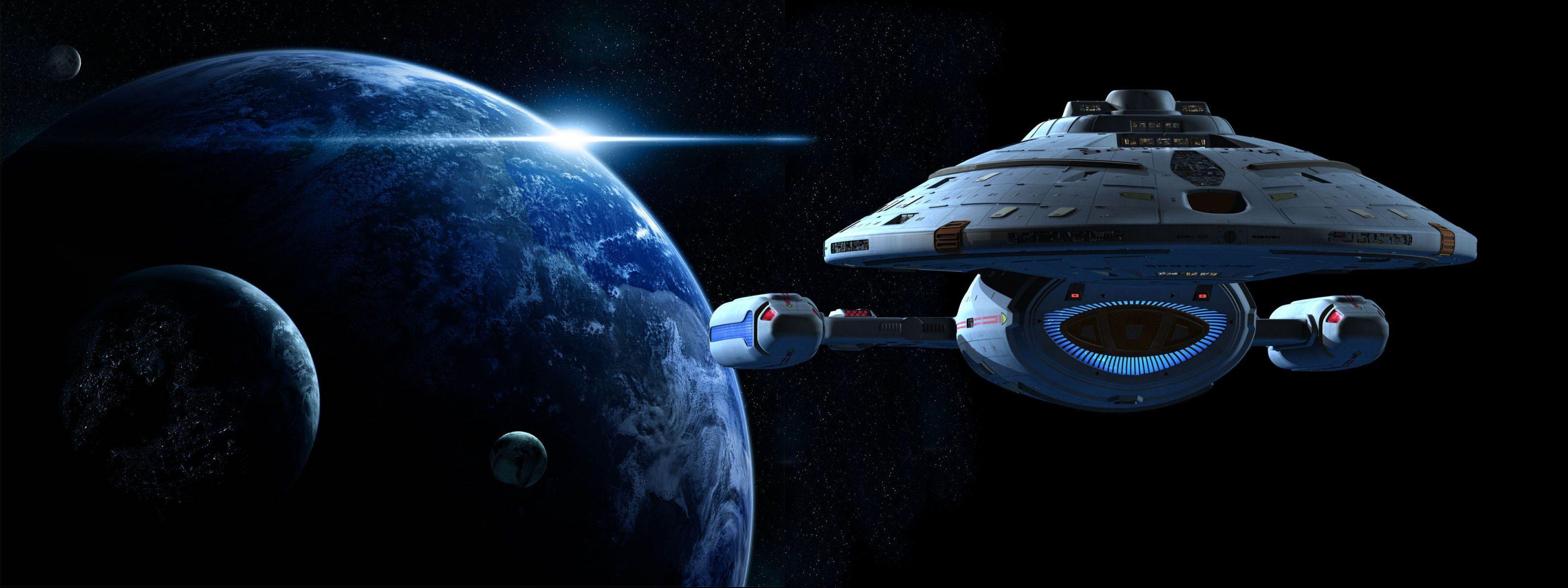 3200x1200 Star Trek Voyager Wallpaper, Dual Screen