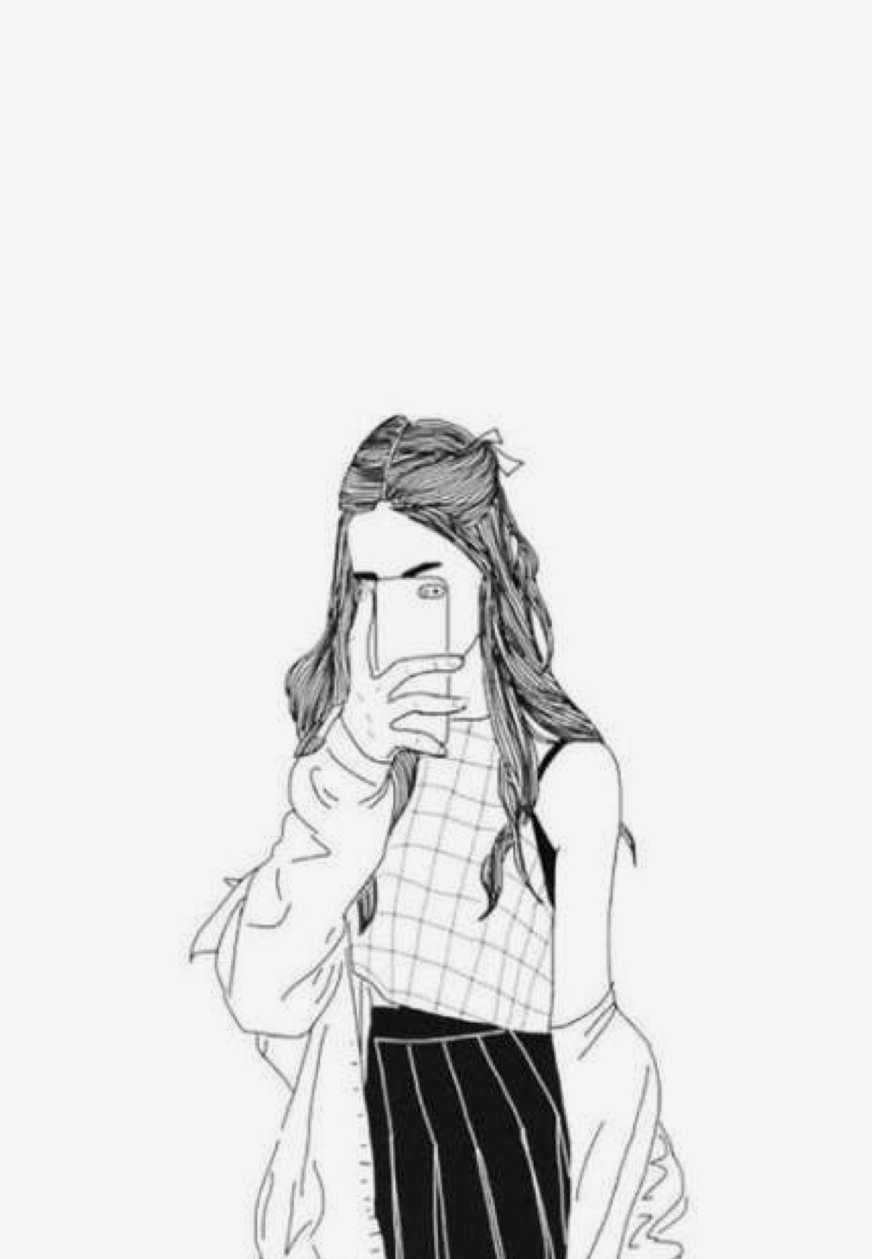 1250x1800 Aesthetic Girly Cute Drawings, Phone