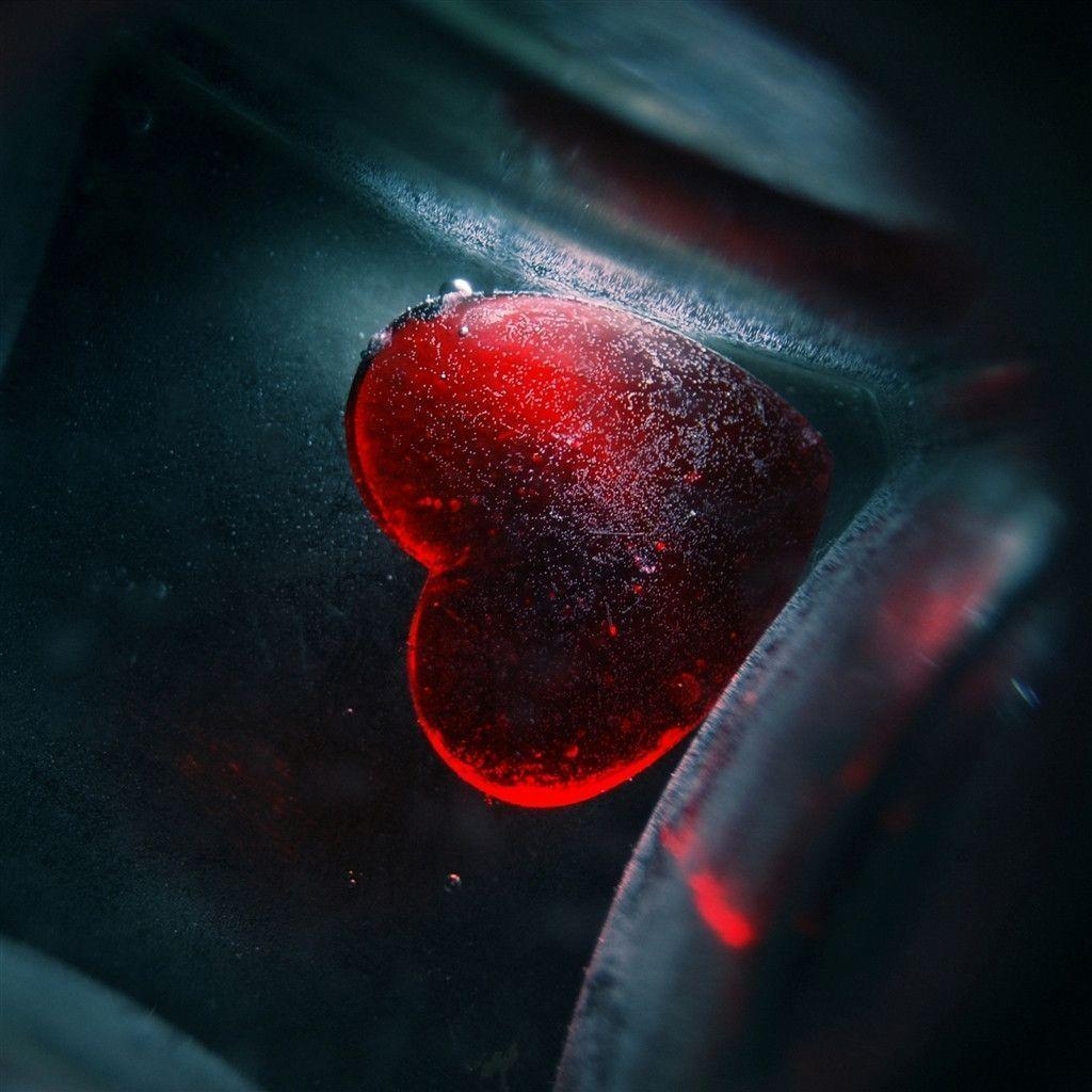 1030x1030 Red Heart Underwater iPad Air Wallpaper Download. iPhone, Phone