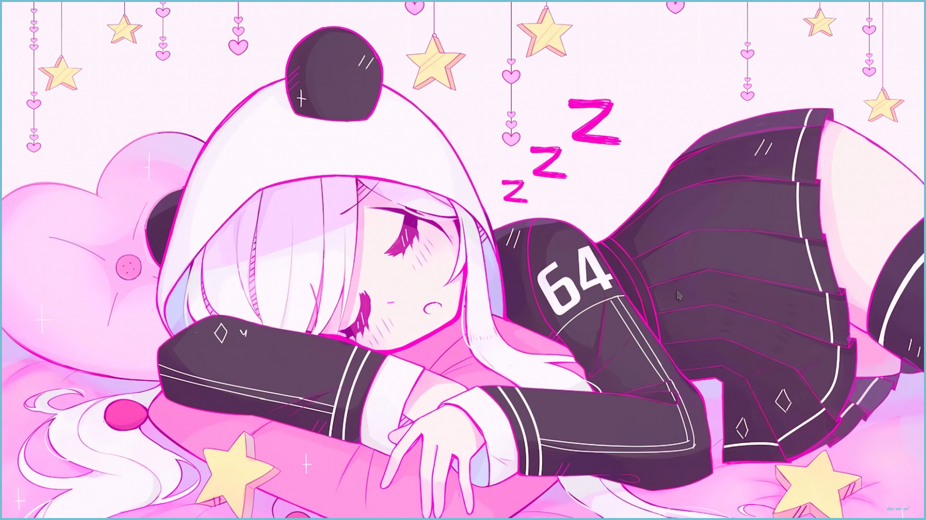 1870x1050 Steam Workshop::Sleeping Anime Girl anime girl, Desktop