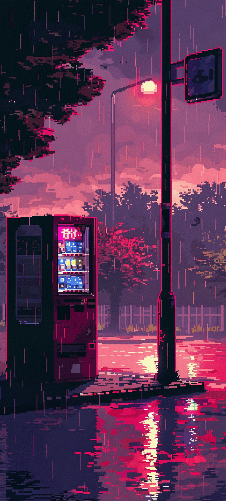 740x1640 Pixel Art Phone Wallpaper, Phone