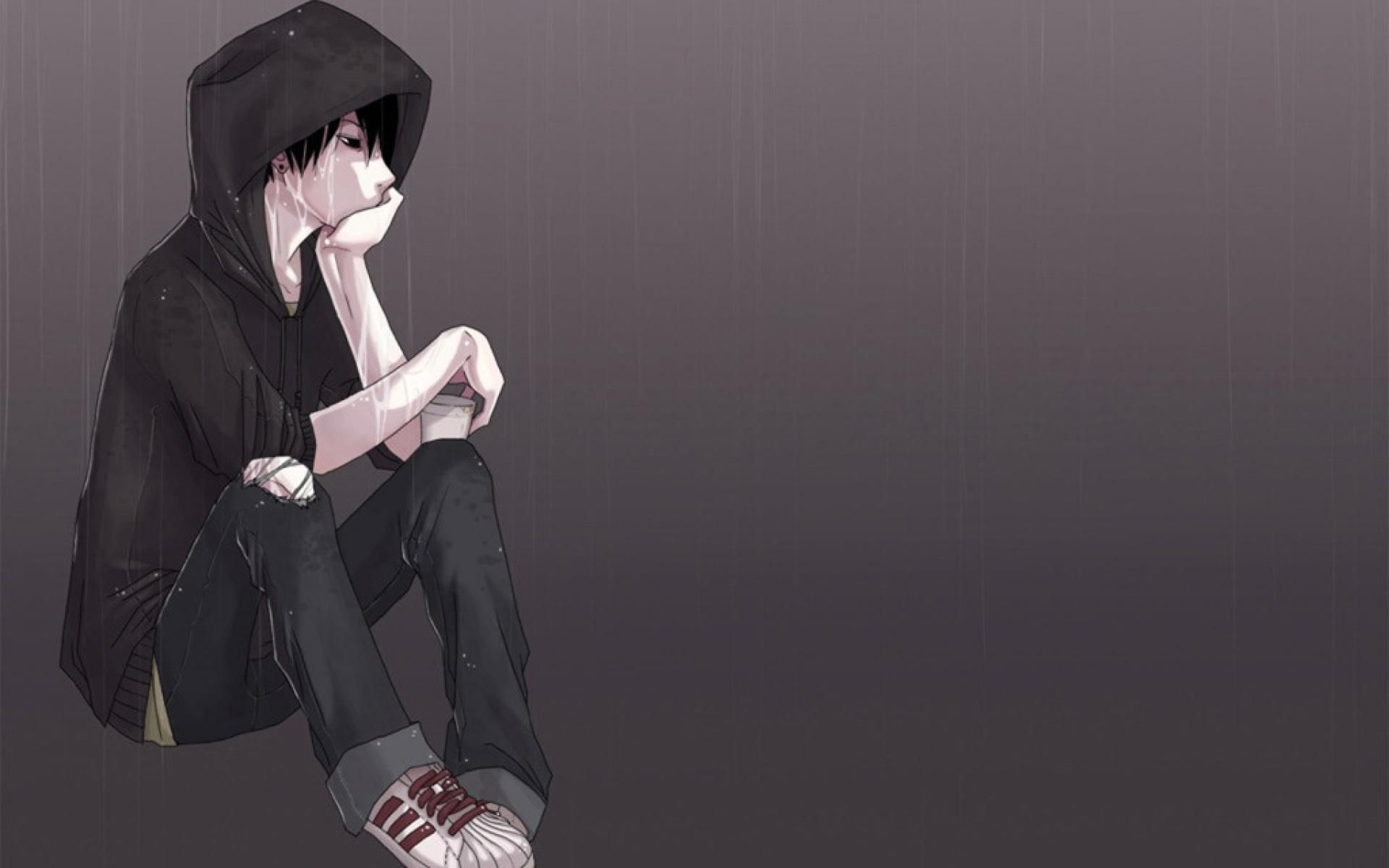 1920x1200 Anime Boy with Hoodie Wallpaper, Desktop