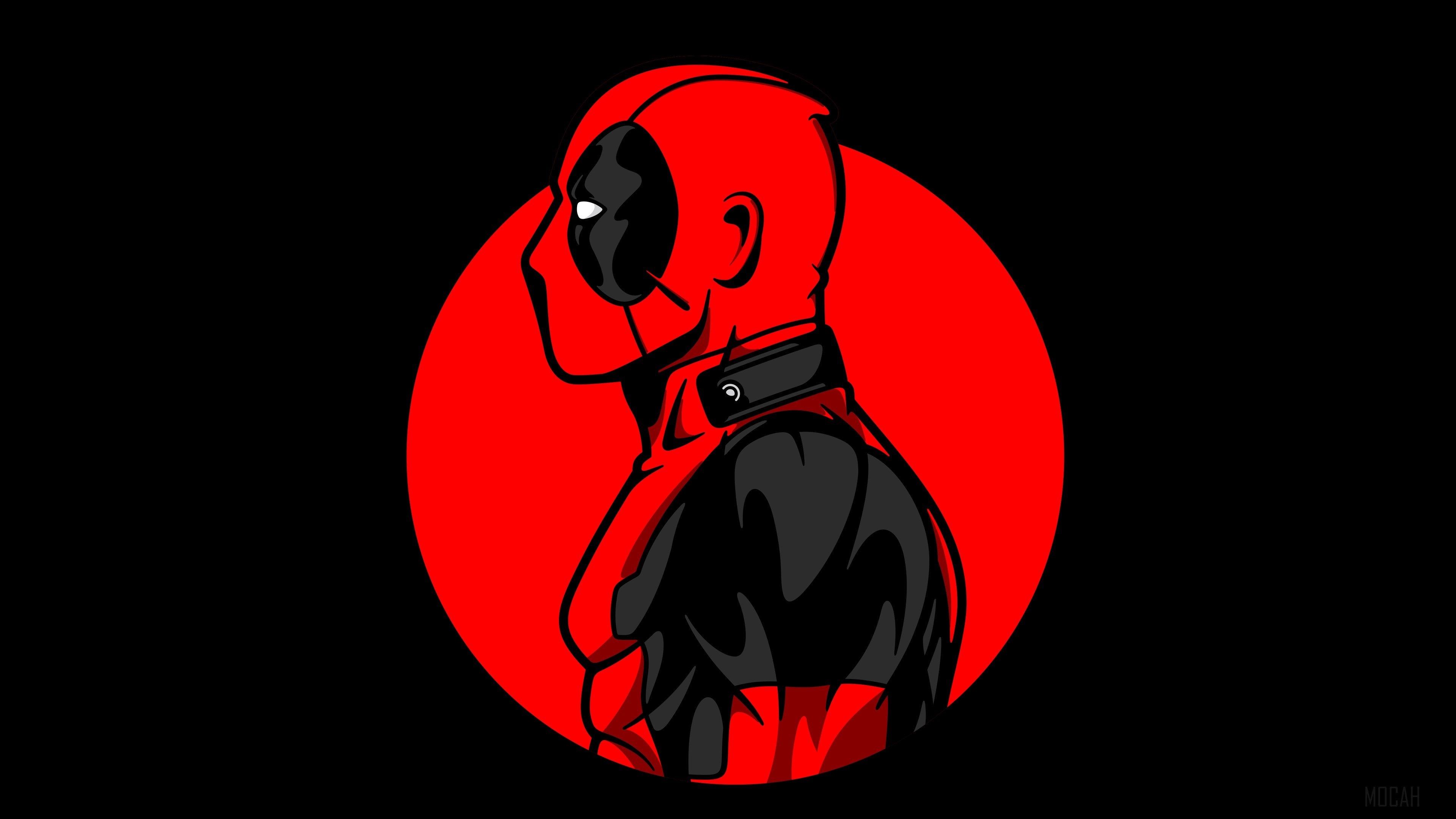 3840x2160 Deadpool Dark Minimal Art 4k Gallery HD Wallpaper, Desktop