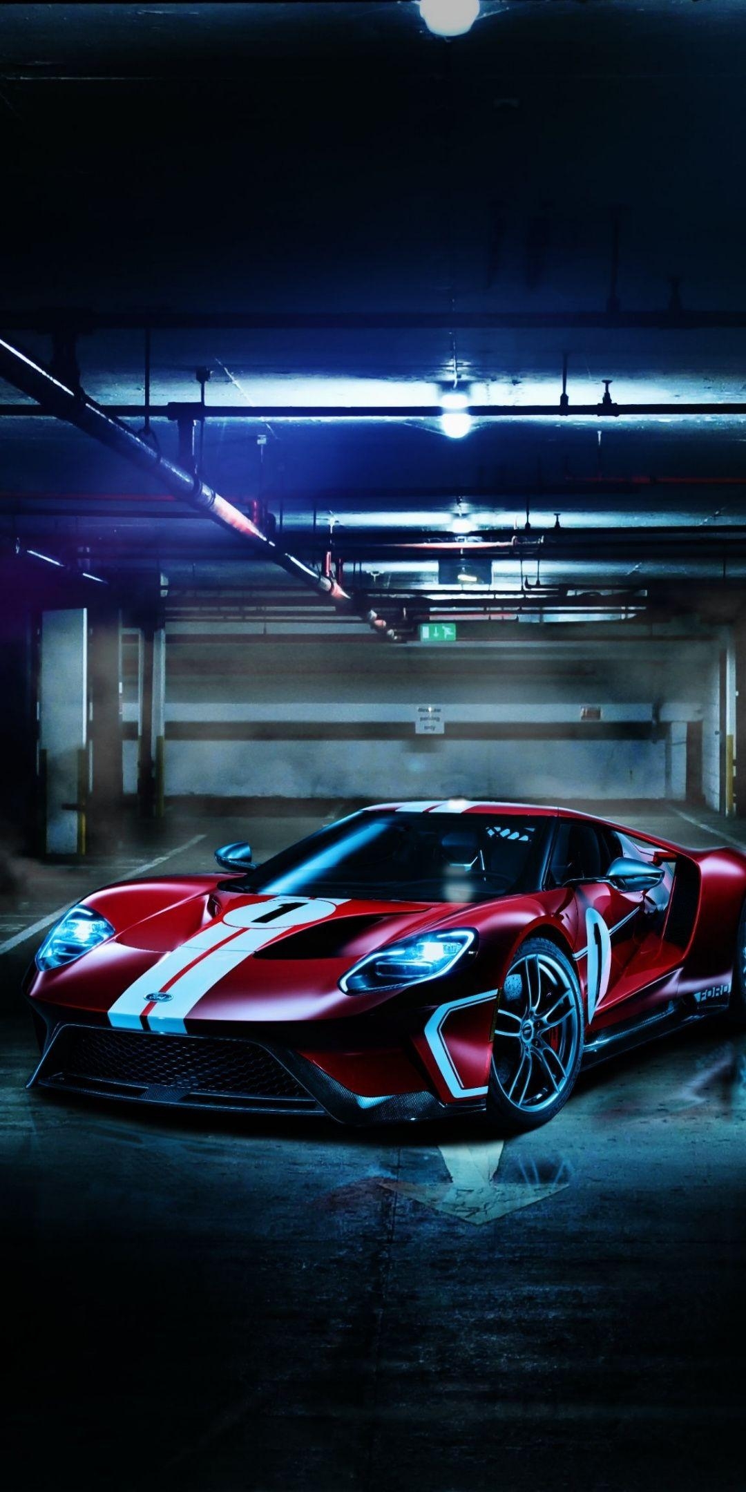 1080x2160 Ford GT Supercar, sports car, basement.com, Phone