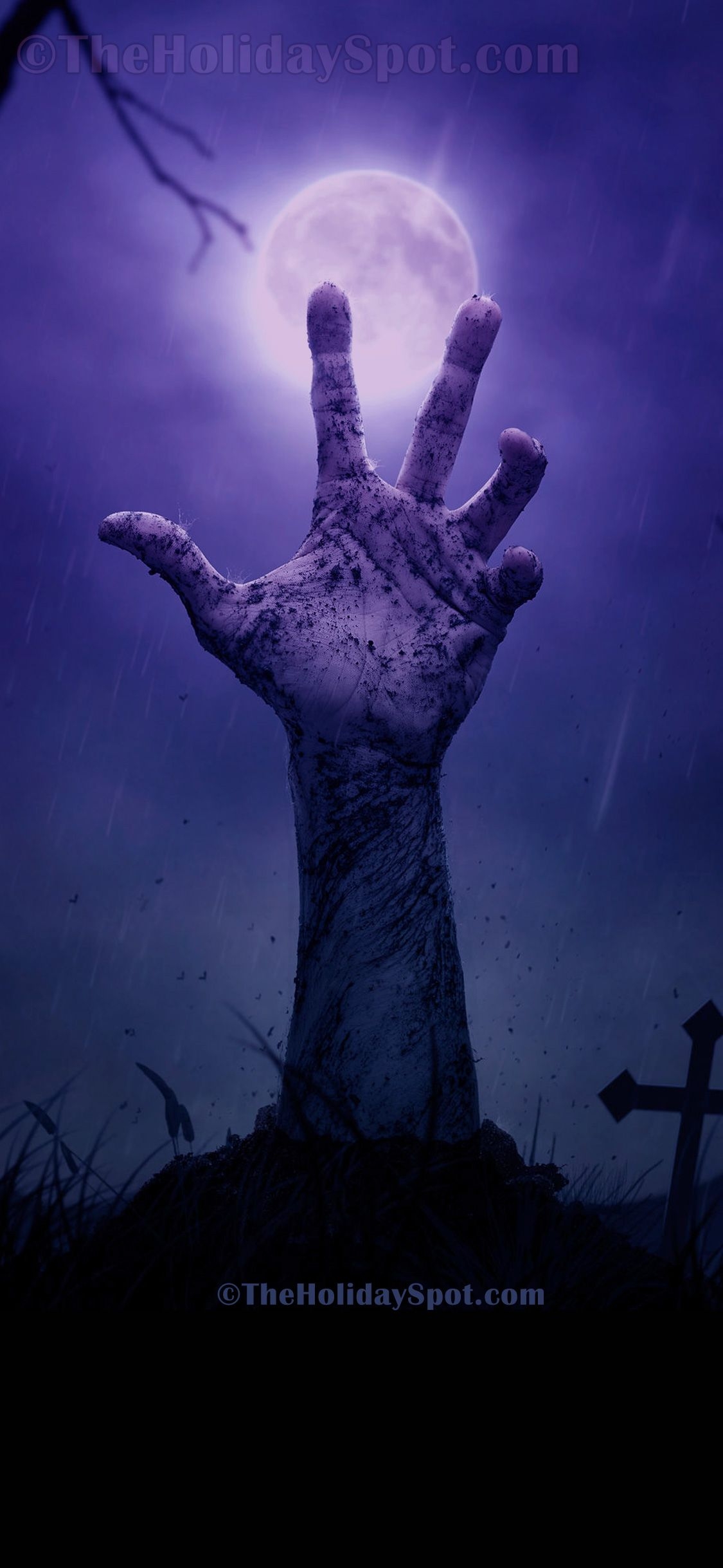 1130x2440 Purple Halloween Wallpaper Free Purple Halloween Background, Phone