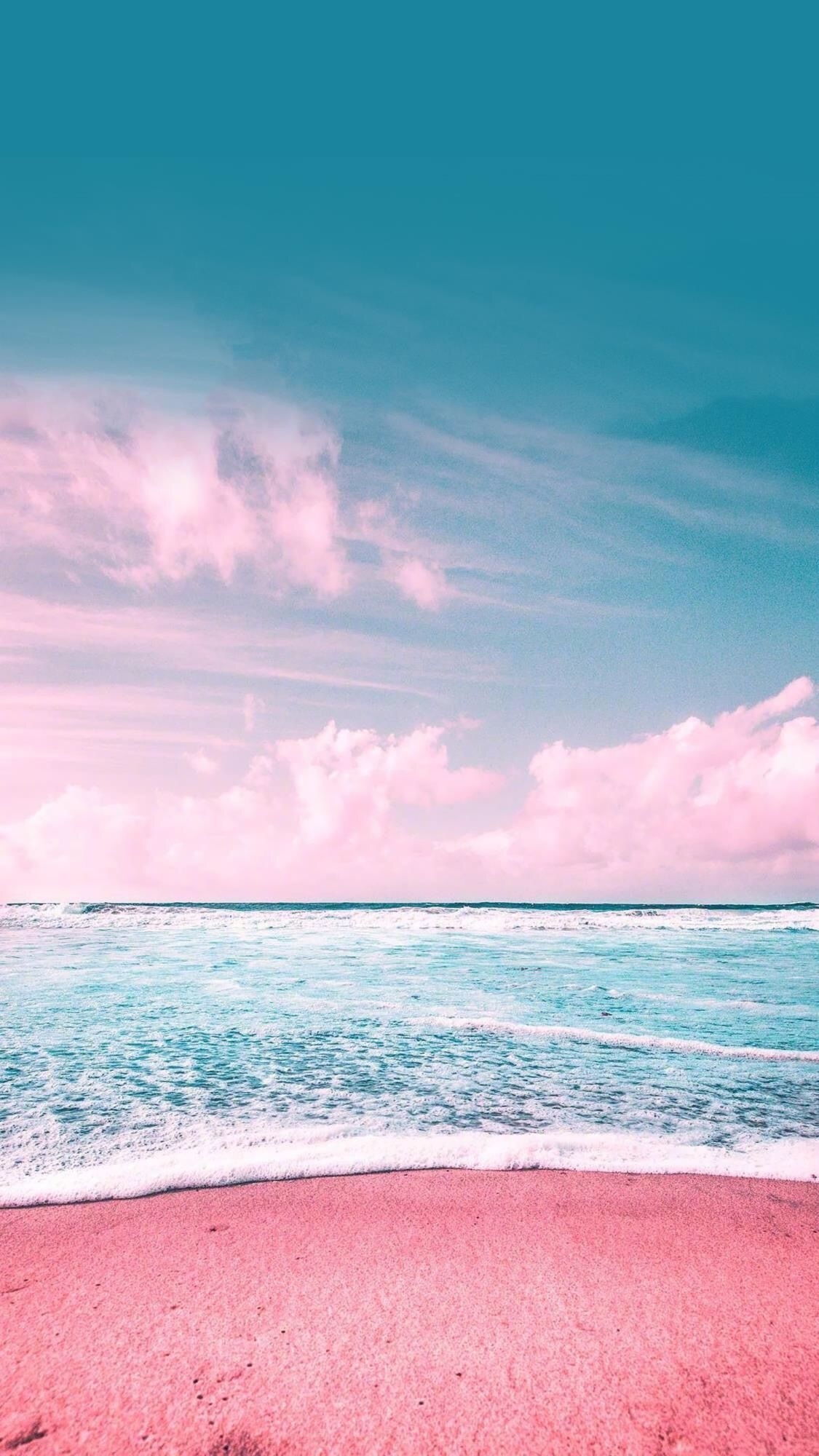 1130x2000 Pink Beach iPhone Wallpaper Free Pink Beach iPhone Background, Phone