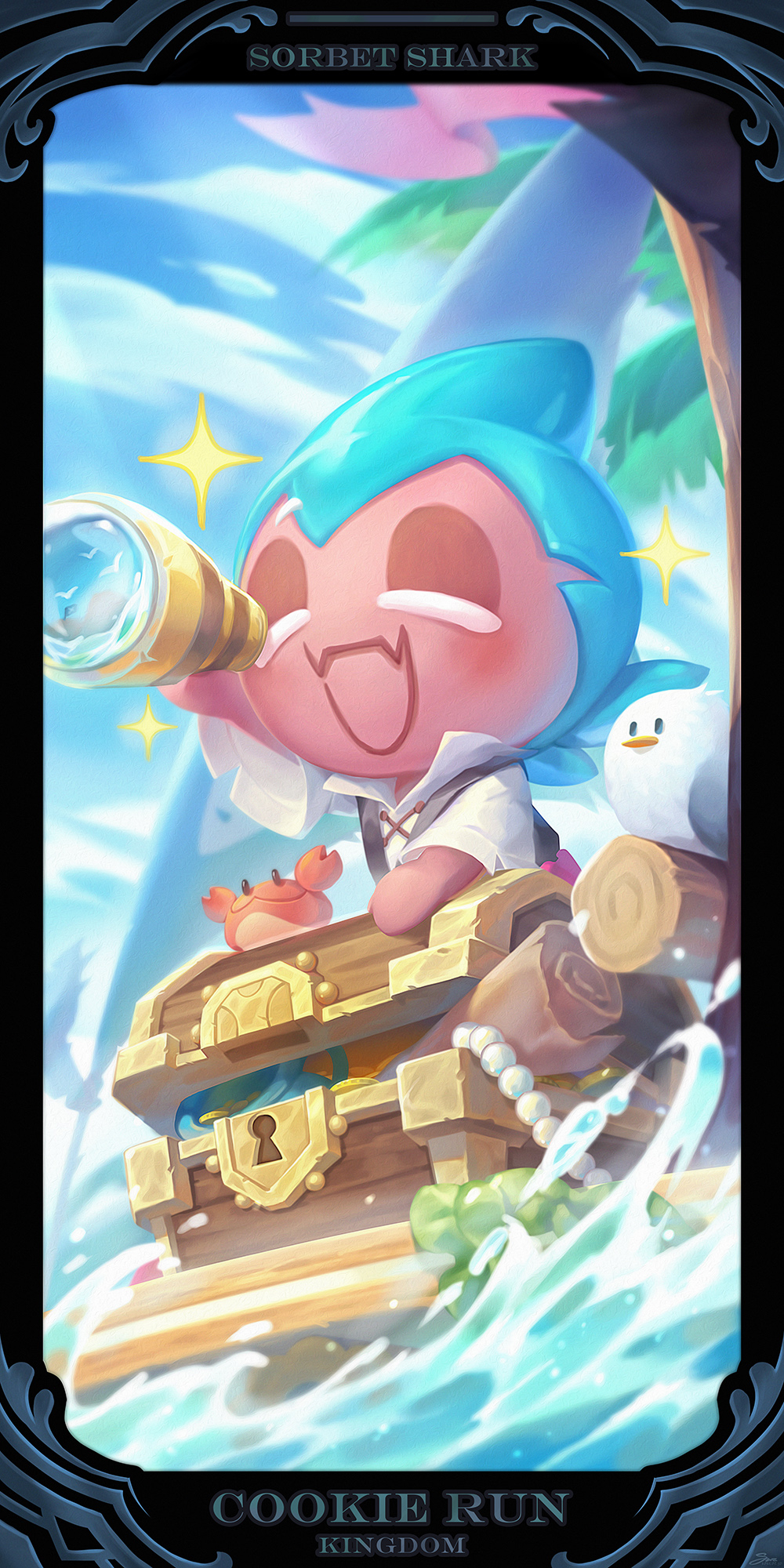 1000x2000 Sorbet Shark Cookie Run: OvenBreak Wallpaper Anime Image Board, Phone