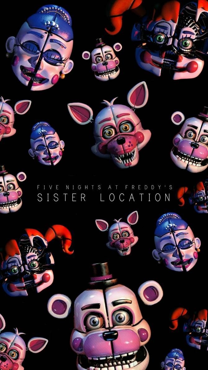 670x1200 Fnaf sister location wallpaper animatronics by GareBearArt1. Fnaf, Phone