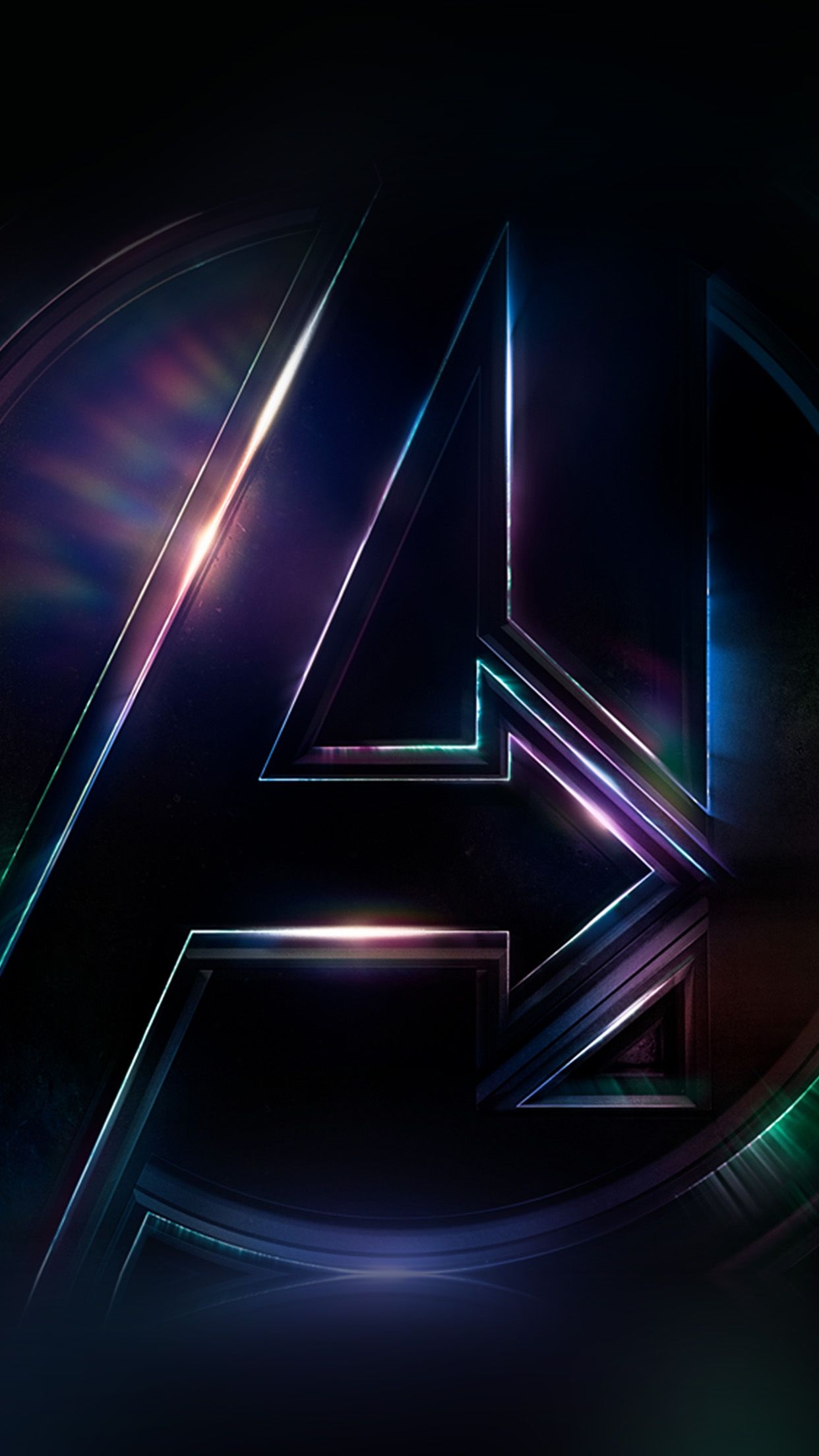 1250x2210 Avengers Logo Dark Film Art Illustration Marvel Wallpaper, Phone