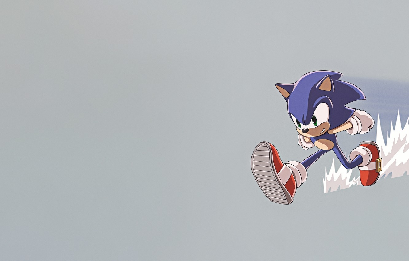 1340x850 Wallpaper Sonic, Hedgehog, Art, Speed, Style, Sonic, Characters, Sonic The Hedgehog, Creatures, by Louie Patlingrao, Louie Patlingrao image for desktop, section минимализм, Desktop