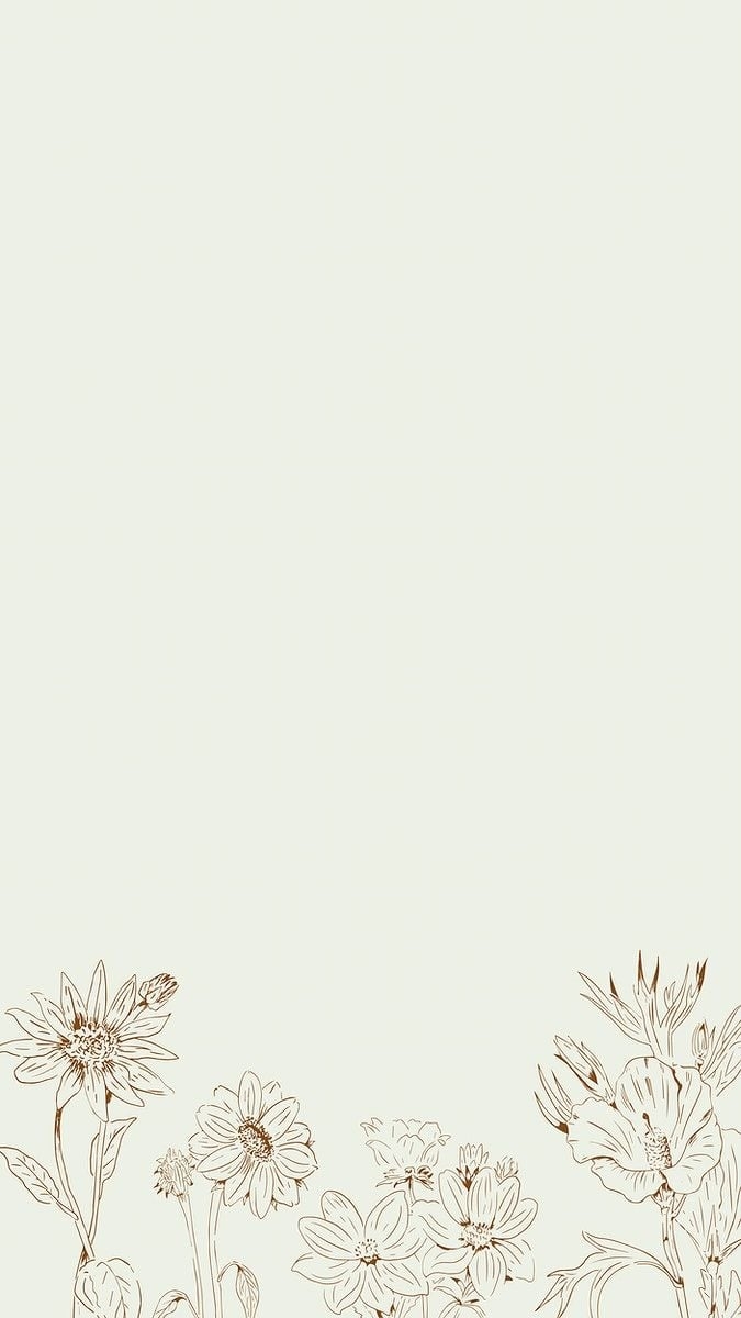 680x1200 Hand drawn wildflowers patterned mobile phone wallpaper vector. premium image. Simple iphone wallpaper, Instagram wallpaper, Minimalist wallpaper, Phone