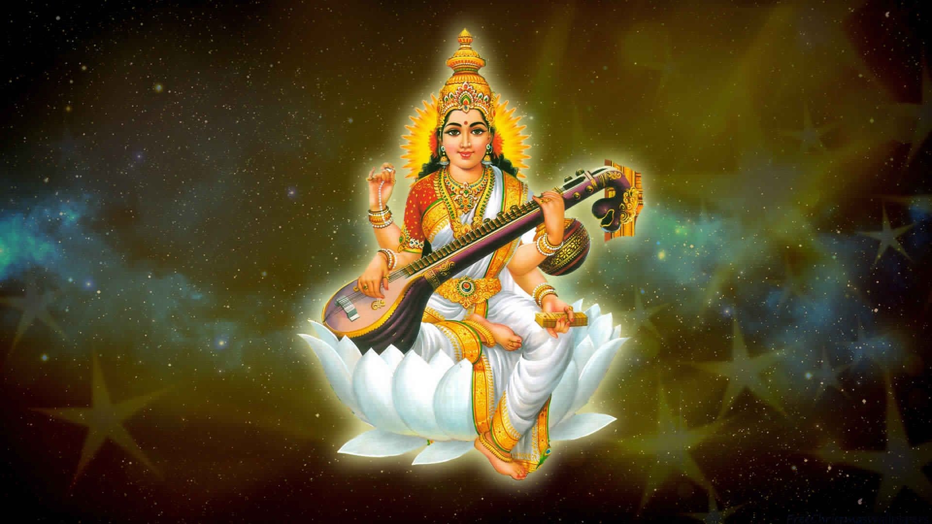 1920x1080 Jai Maa Saraswati HD Wallpaper. Hindu Gods and Goddesses, Desktop