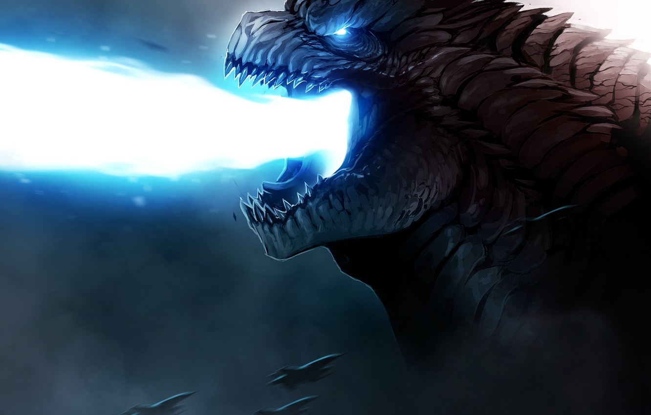 1340x850 Wallpaper the plane, art, Godzilla image for desktop, section фильмы, Desktop