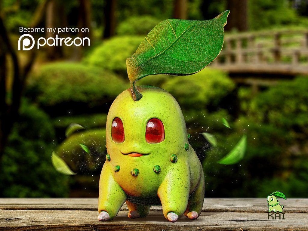 1030x770 Realistic Pokemon: Chikorita, Desktop