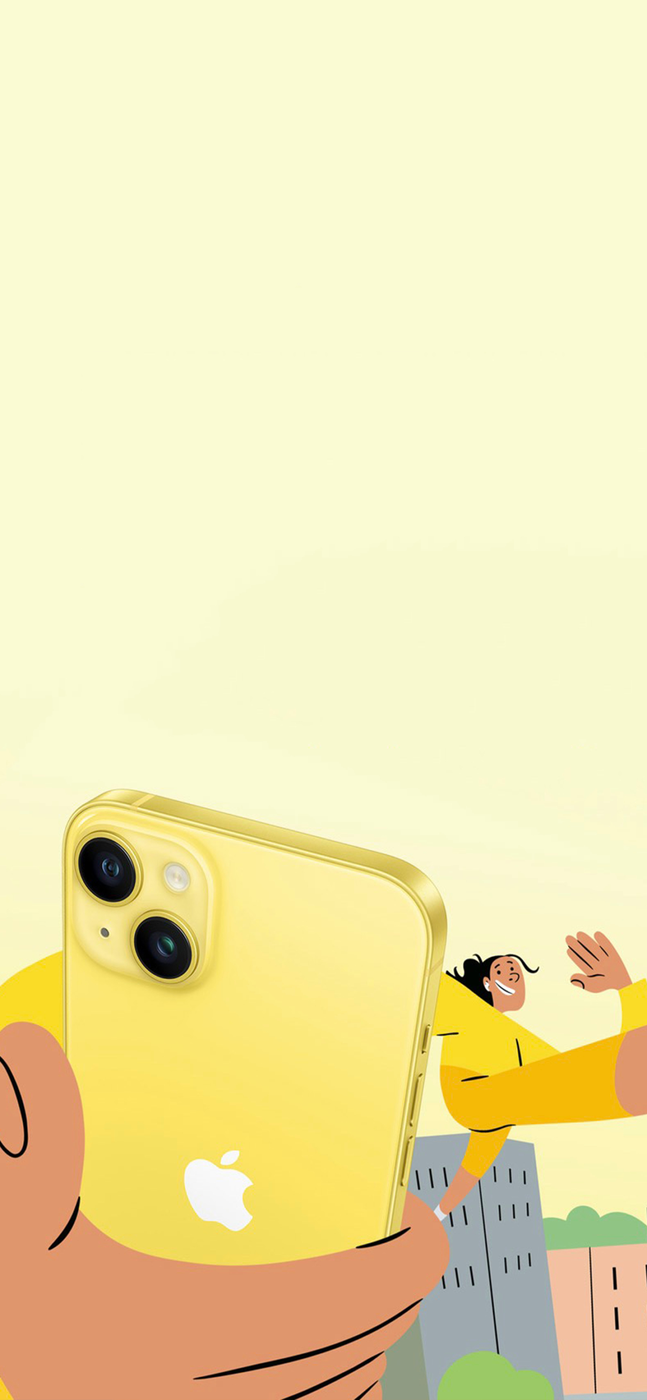 1280x2770 iPhone 14 Yellow, Phone