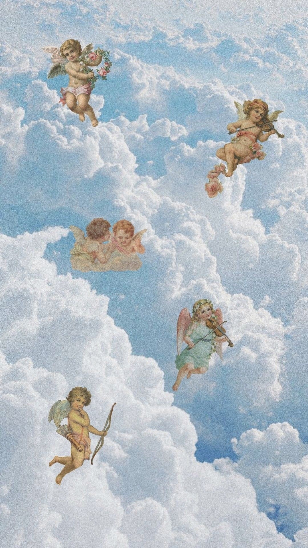 1080x1920 angels aesthetic clouds sky blue wallpaper. Angel wallpaper, Phone