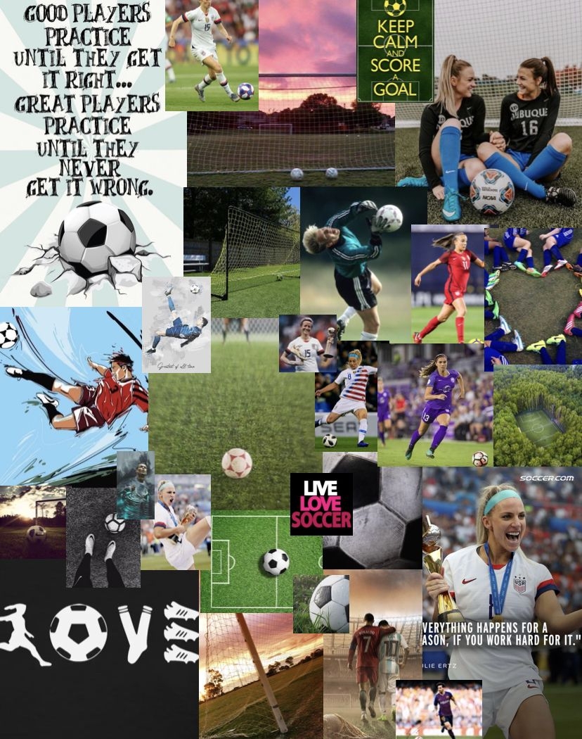 830x1050 A SOCCER COLLAGE MAKING YOU WANT TO KICK. Soccer background, Soccer inspiration, Soccer picture, Phone