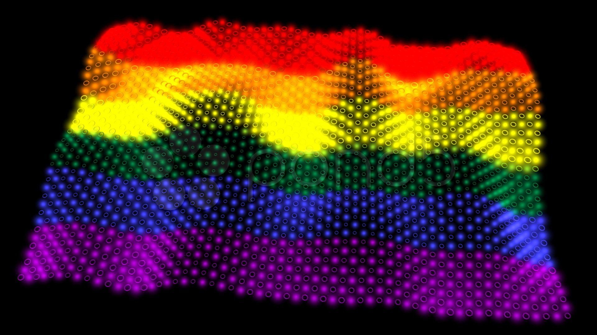 1920x1080 Gay Pride Rainbow Flag 05 (HD) Stock Footage, Desktop