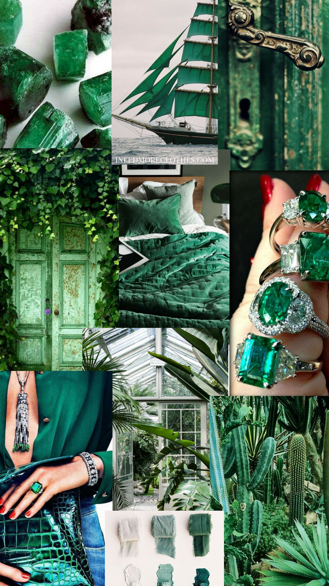 1080x1920 Green Mood Board. Green wallpaper, Green aesthetic, Aesthetic colors, Phone