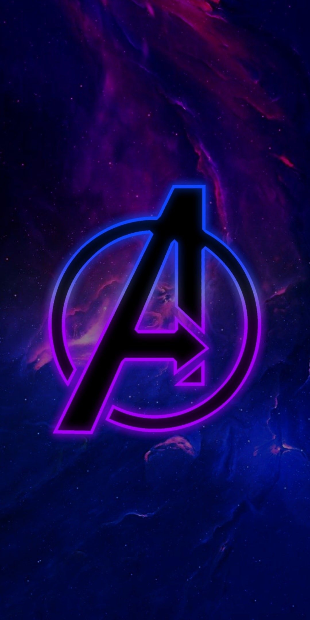 1080x2160 Avengers neon logo. iPhone wallpaper logo, Dark phone wallpaper, Cellphone background, Phone